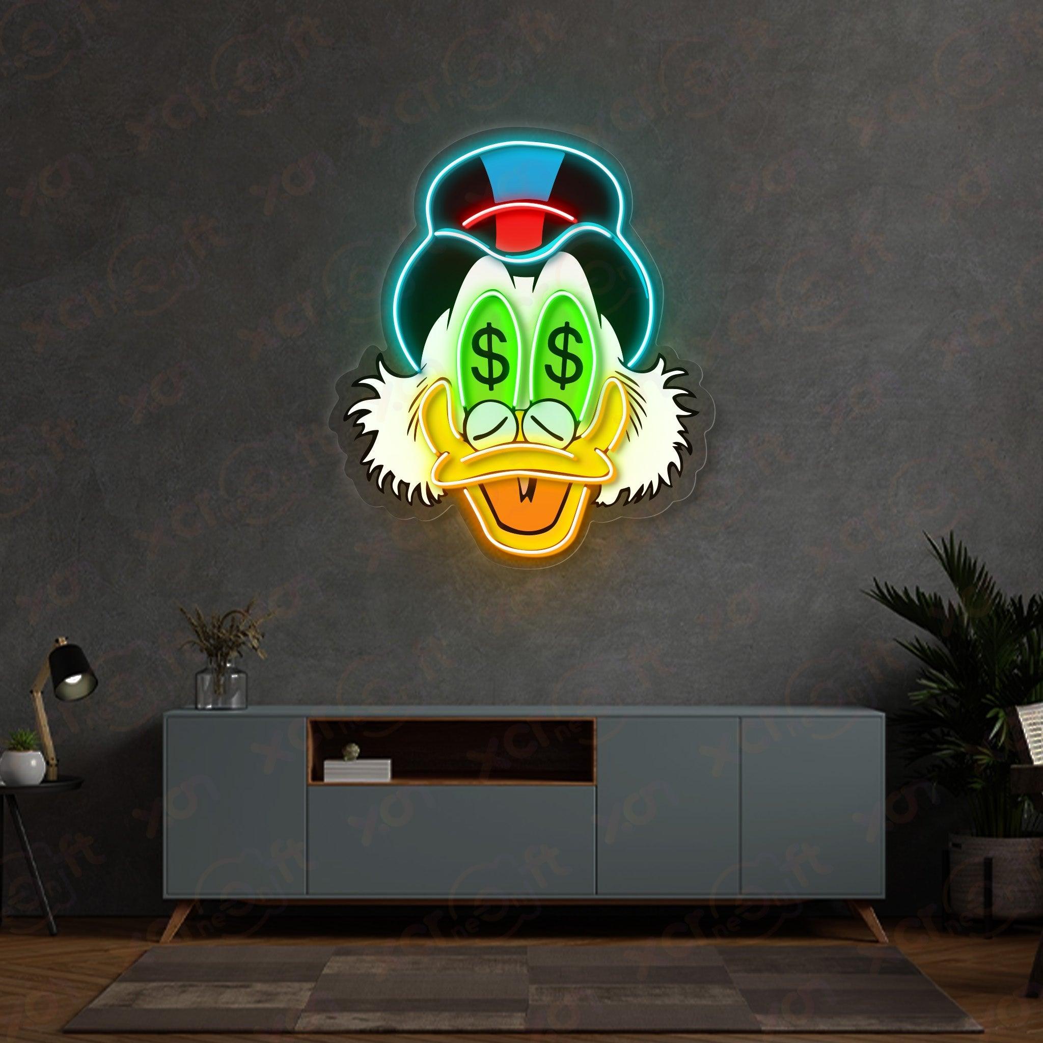 Money Face UV Printed Neon Light