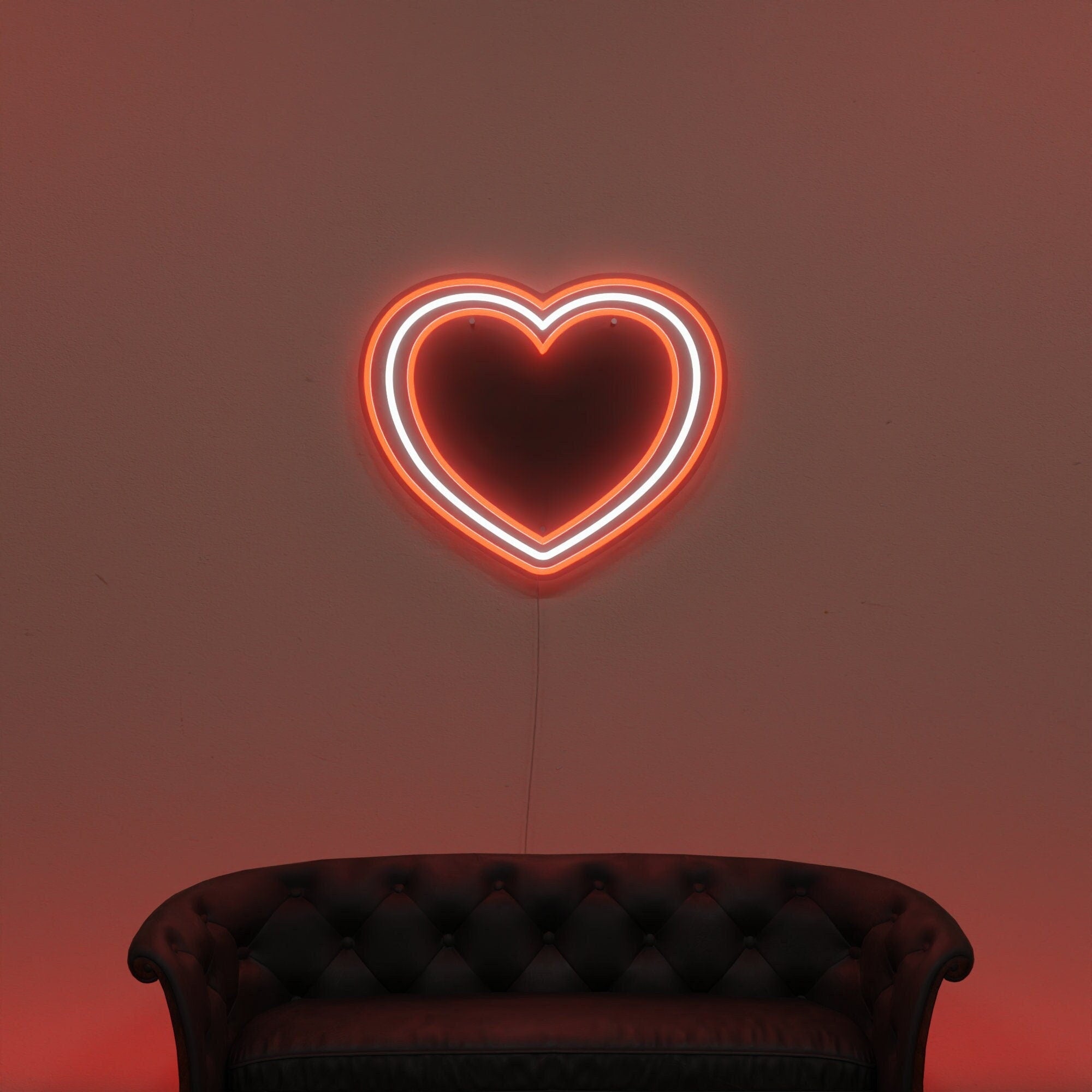 Triple Hearts Neon Sign