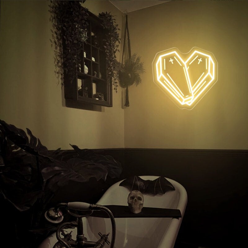 Coffin Heart Neon Sign