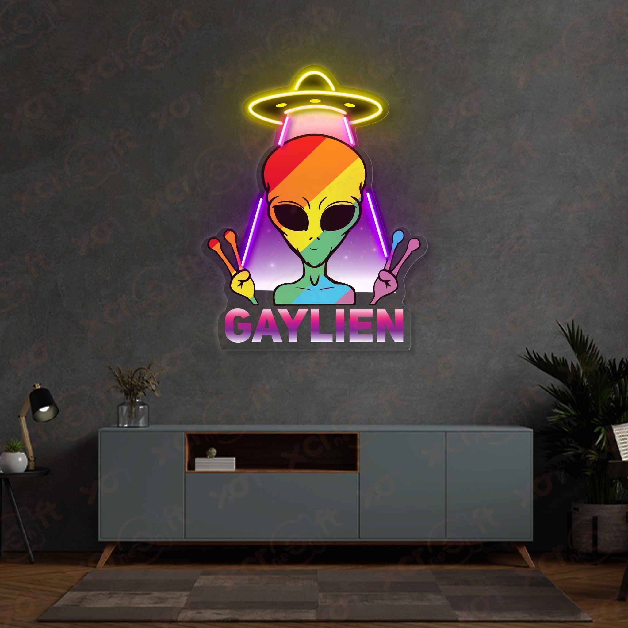 Gaylien UV Printed Neon Sign