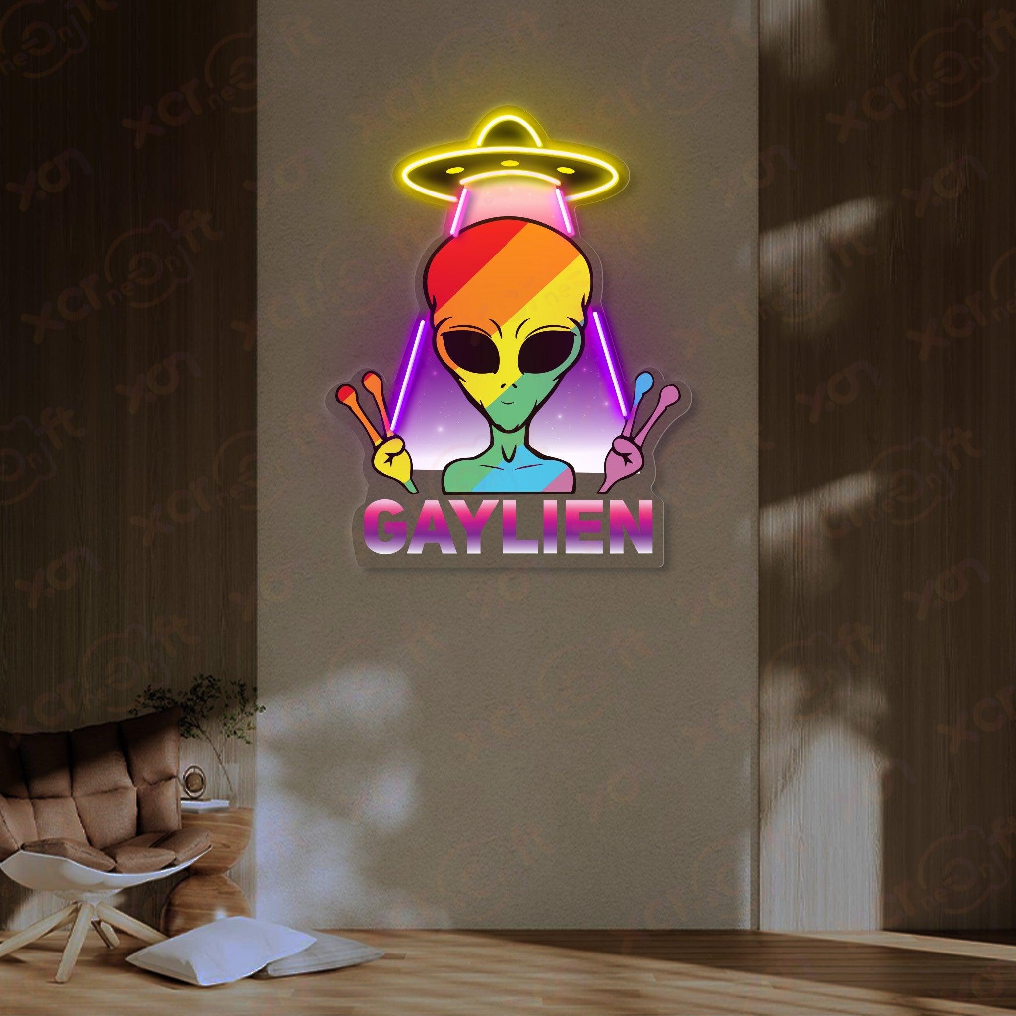 Gaylien UV Printed Neon Sign