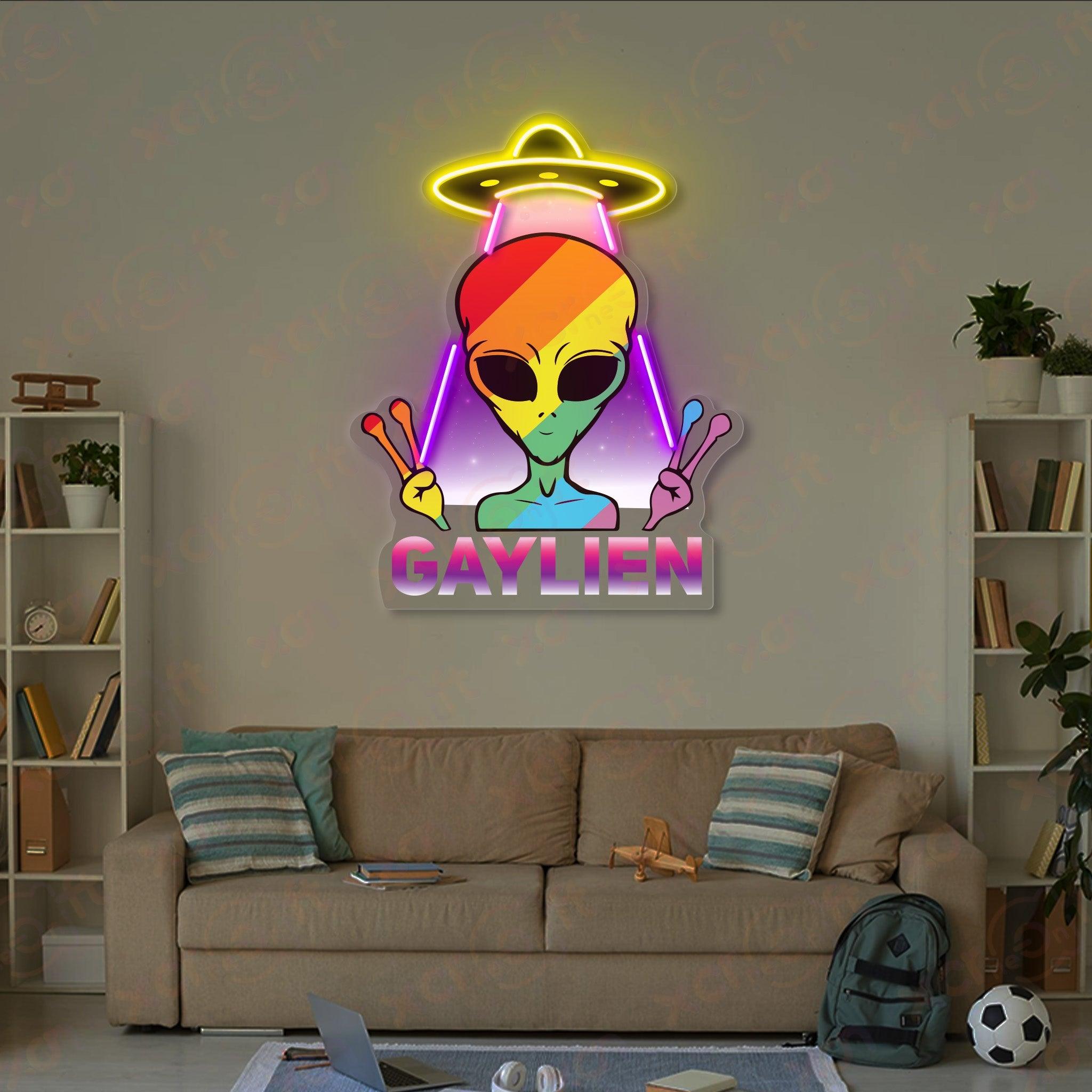 Gaylien UV Printed Neon Sign