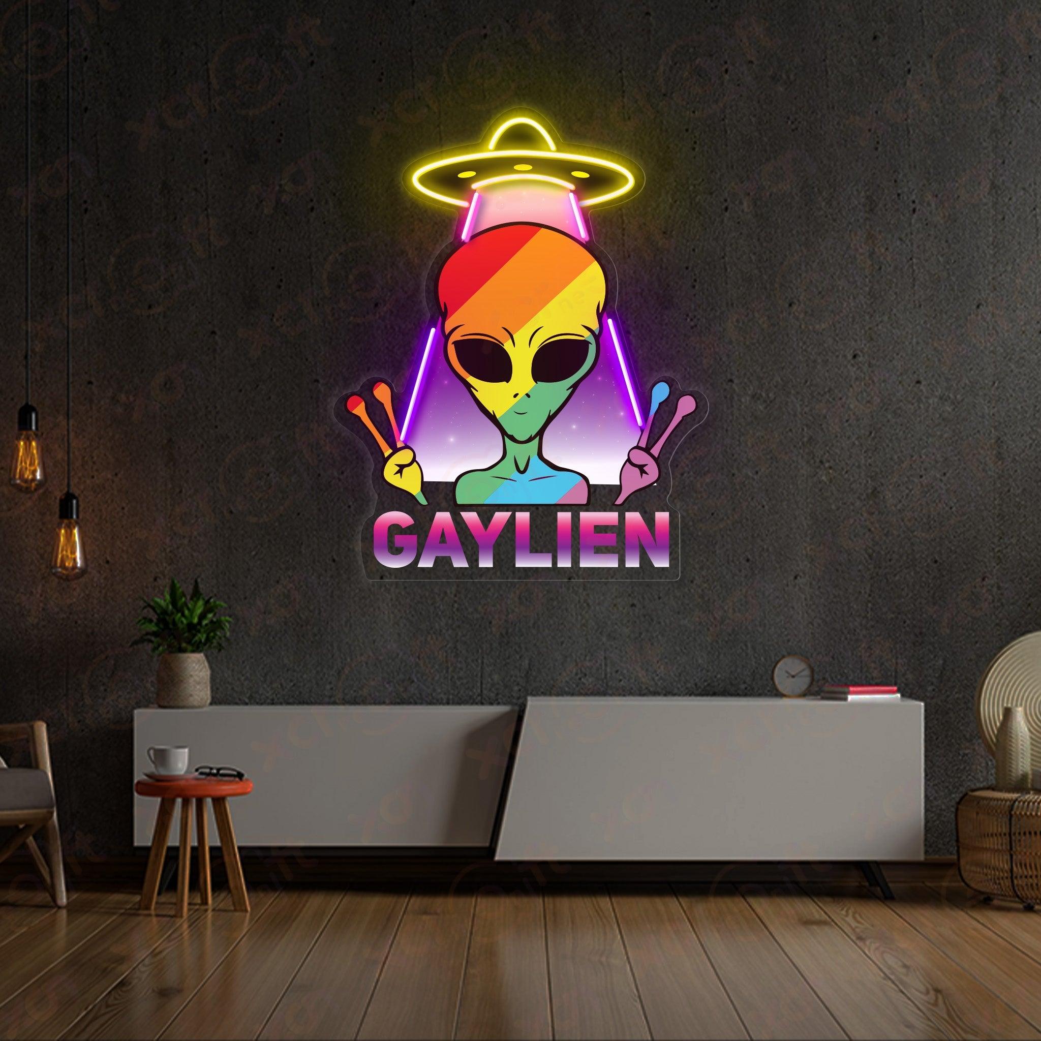 Gaylien UV Printed Neon Sign