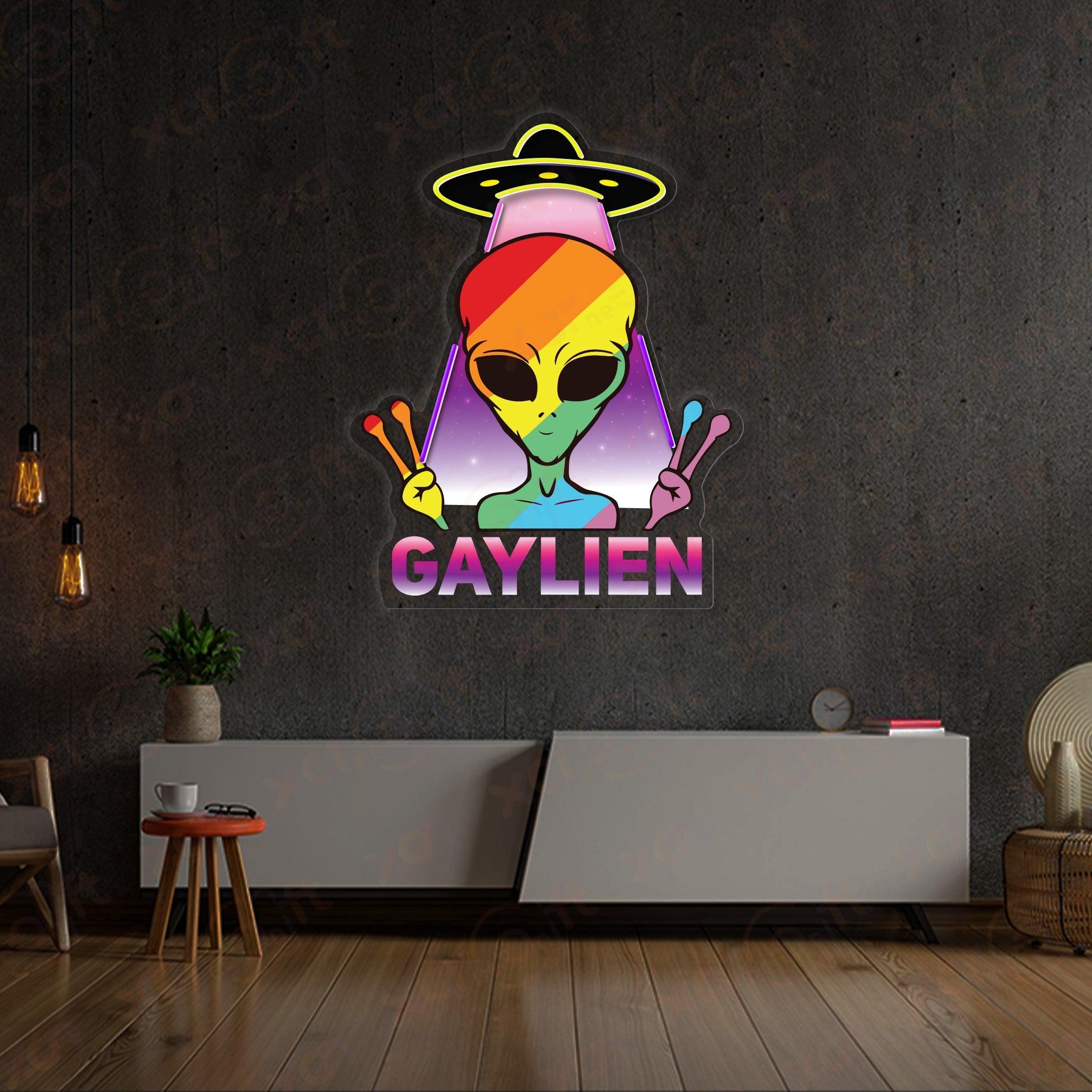 Gaylien UV Printed Neon Sign