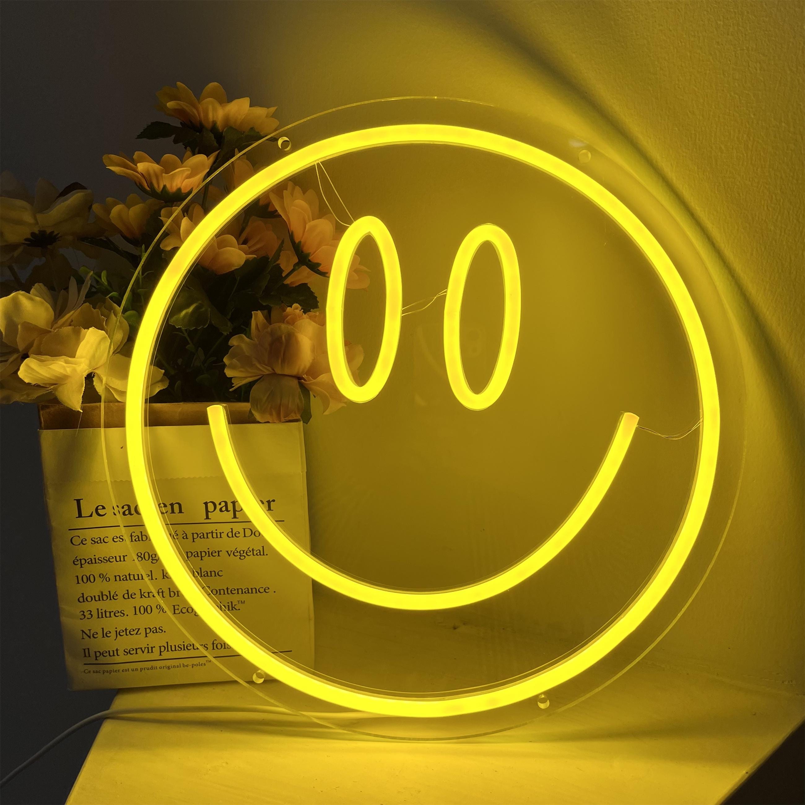 Classic Smiley Face Neon Sign