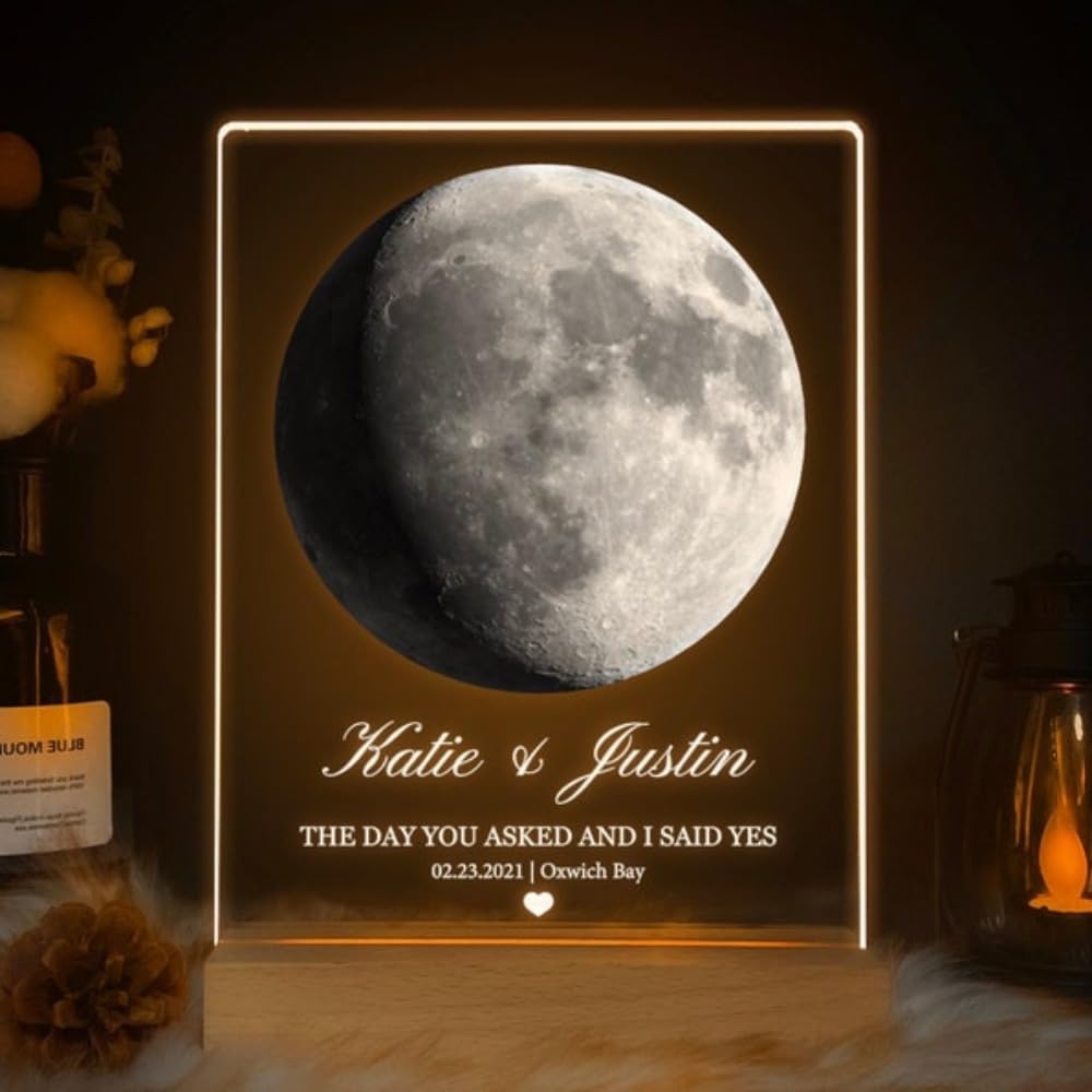 Moon Phase Night Light Acrylic Lamp