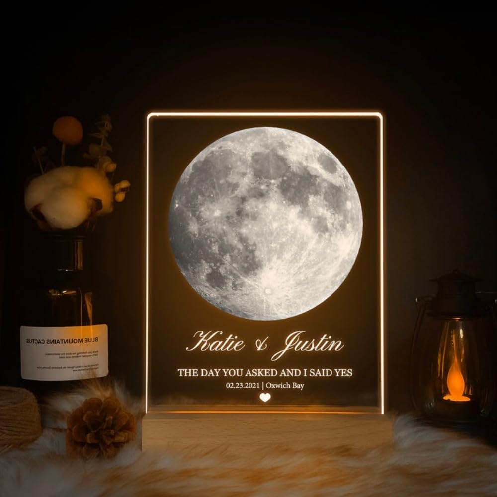 Moon Phase Night Light Acrylic Lamp