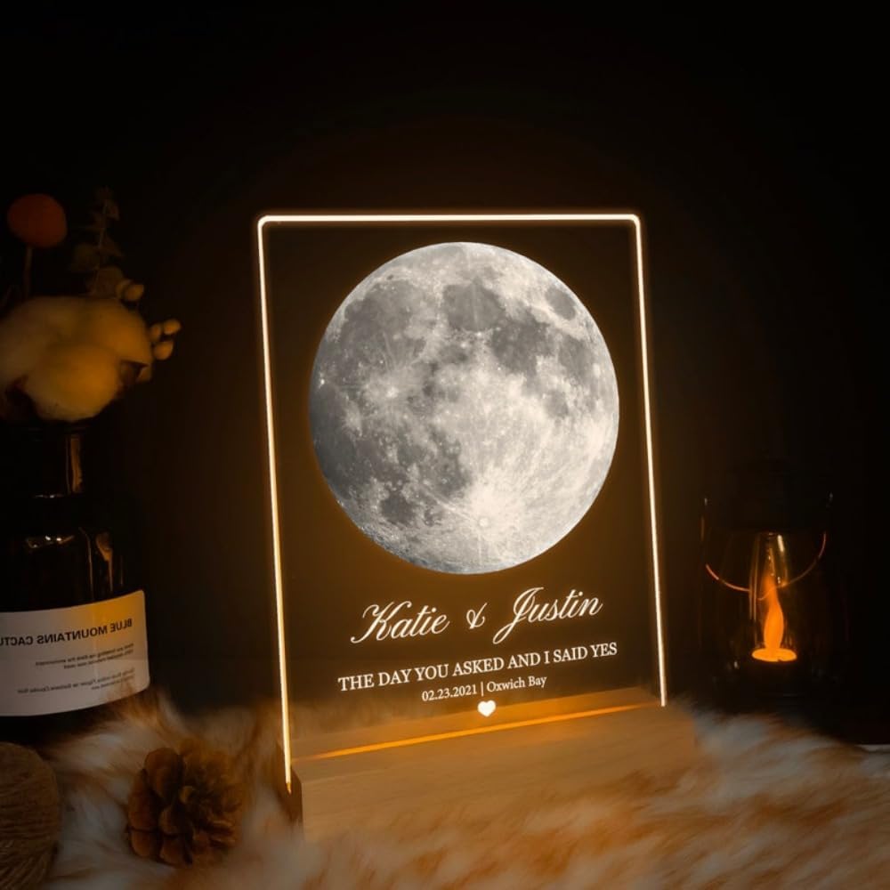 Moon Phase Night Light Acrylic Lamp