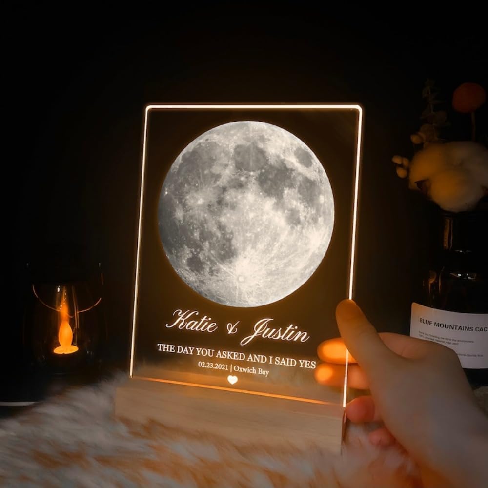 Moon Phase Night Light Acrylic Lamp