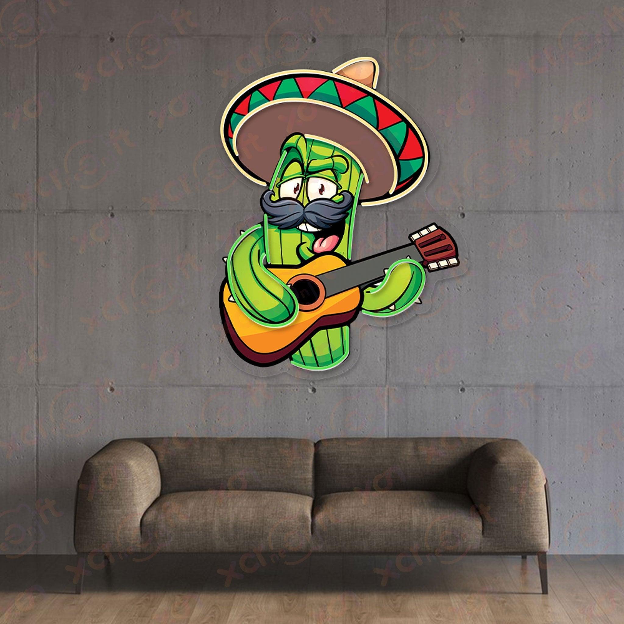 Durable UV printed neon, Mexican fiesta art.