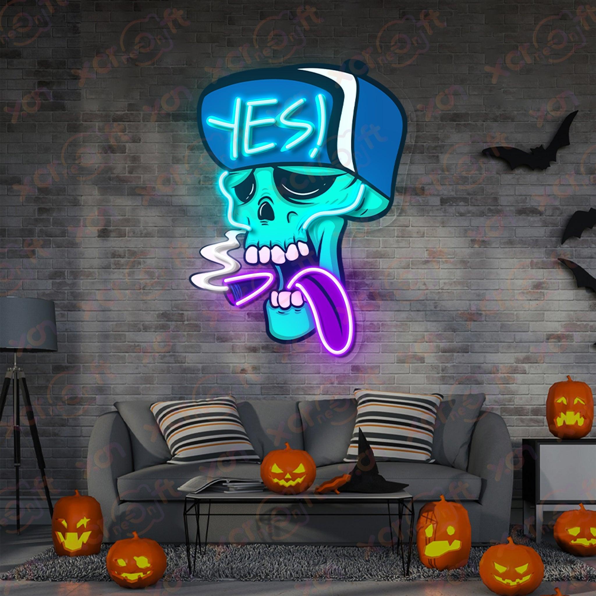 Cartoon Skull LED UV Printed Neon Signs