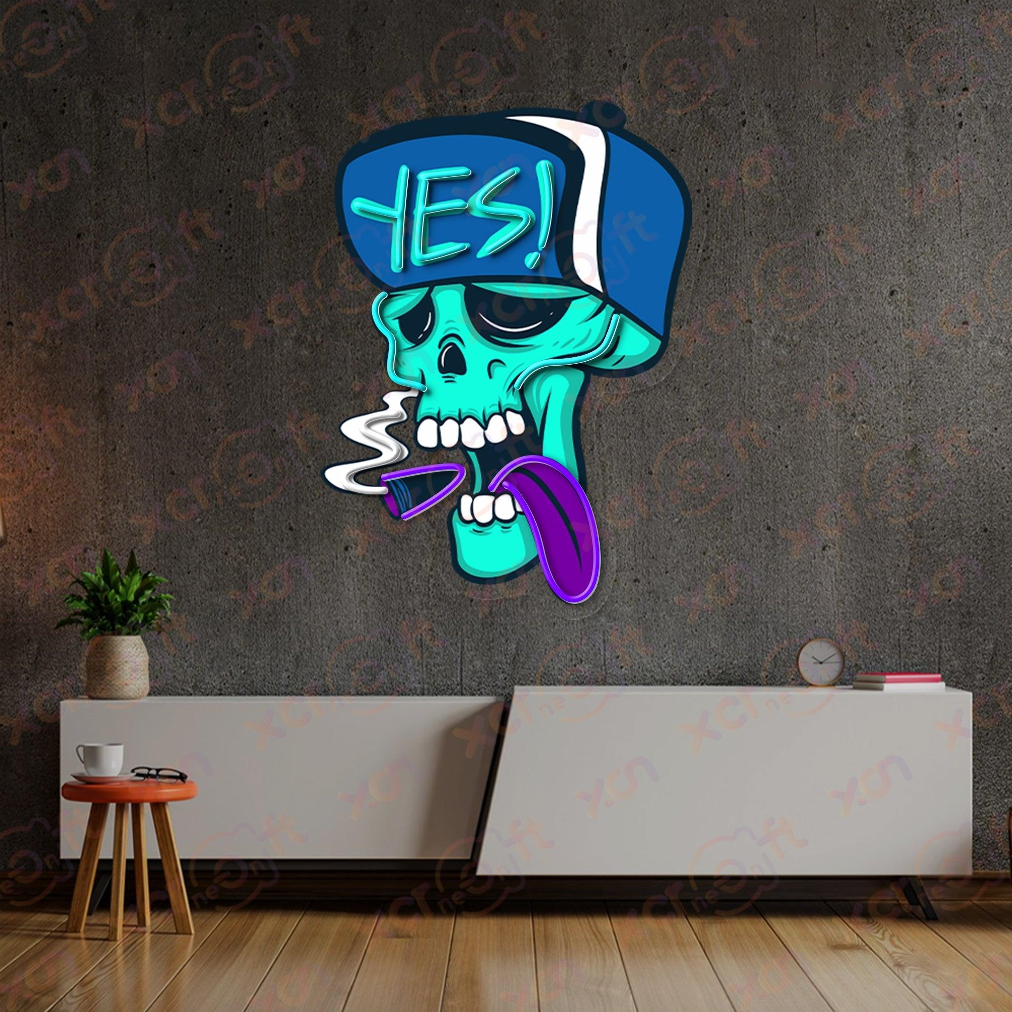 Cartoon Skull LED UV Printed Neon Signs