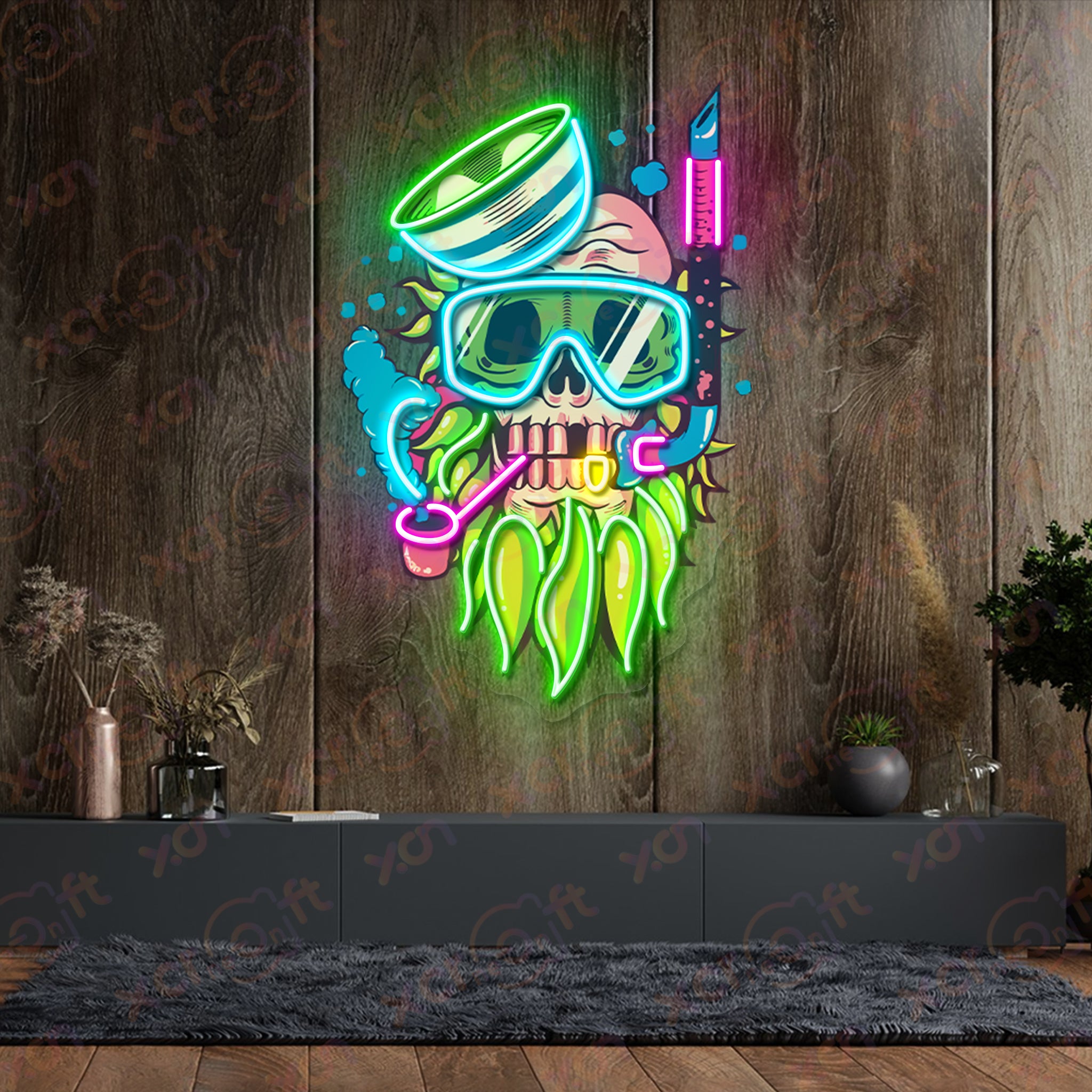 Skull Sailor LED Neon Light