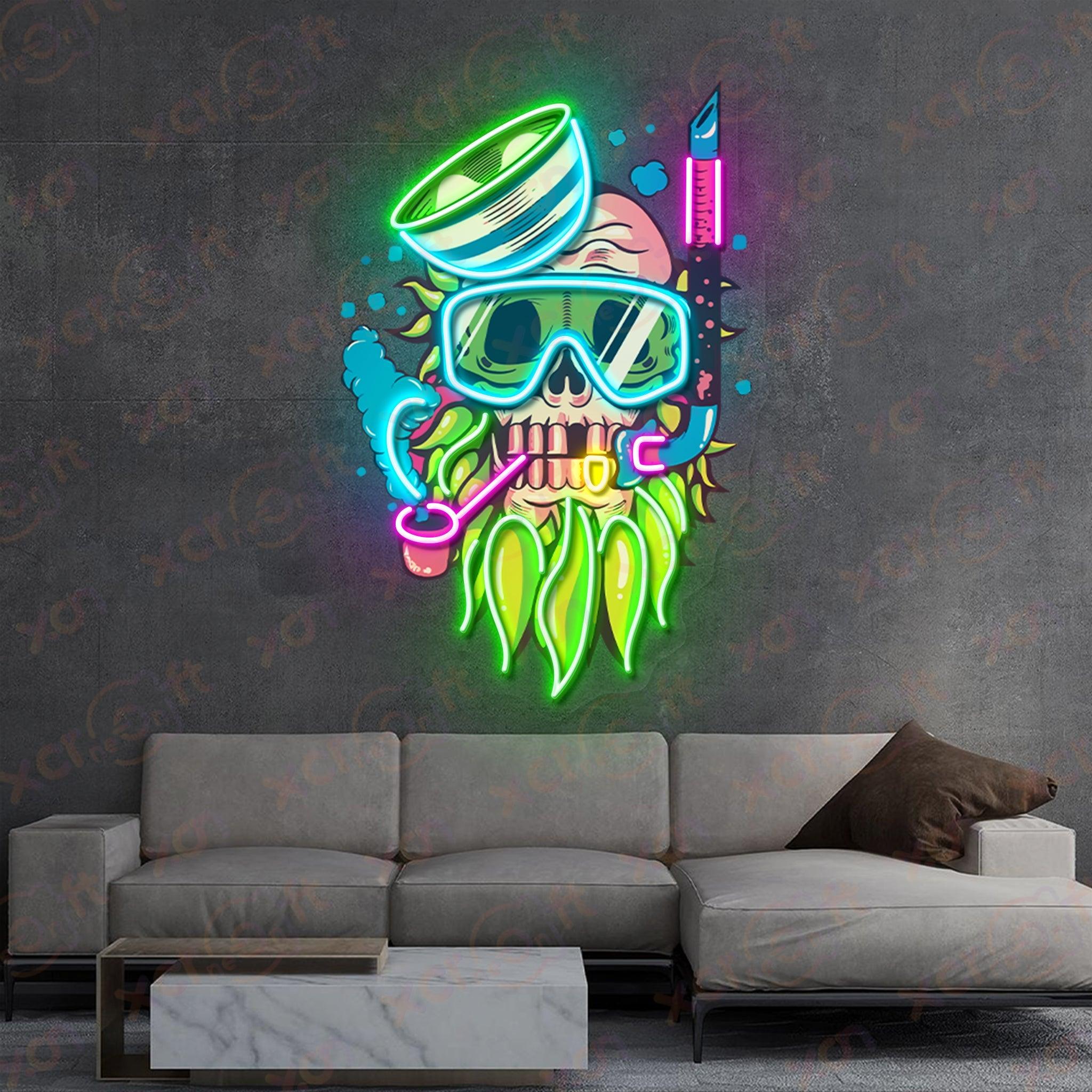 Skull Sailor LED Neon Light