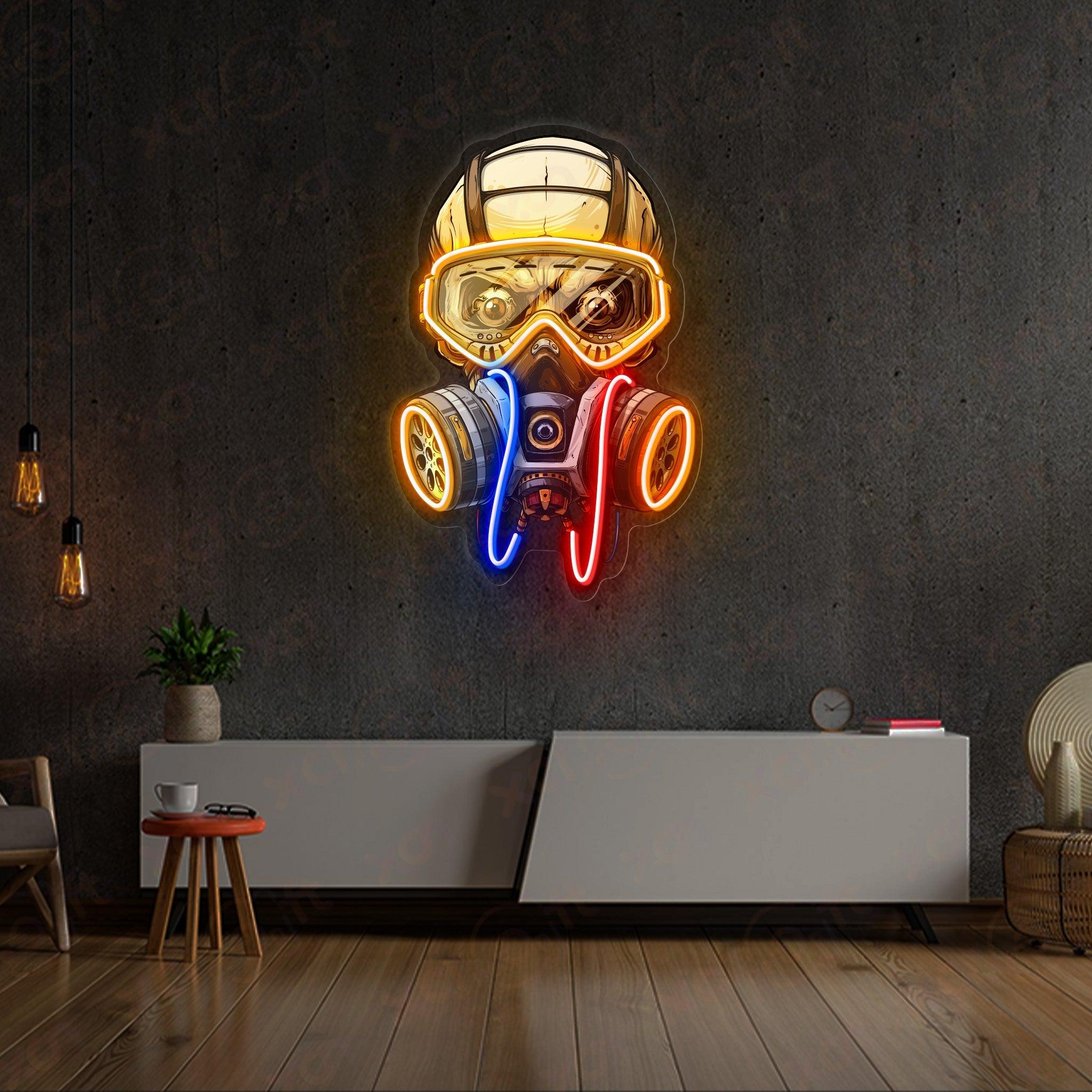 Skull Mechanical UV Neon Signs