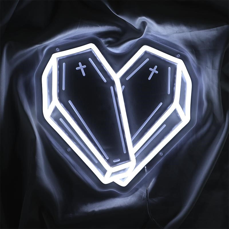 Coffin Heart Neon Sign