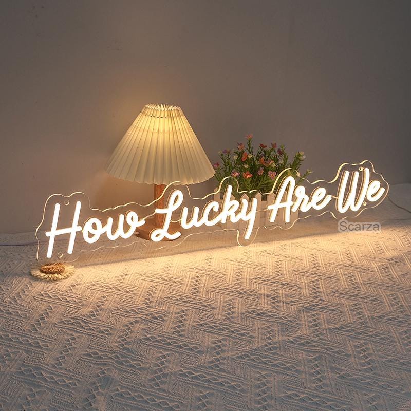 How Lucky Are We Neon Sign