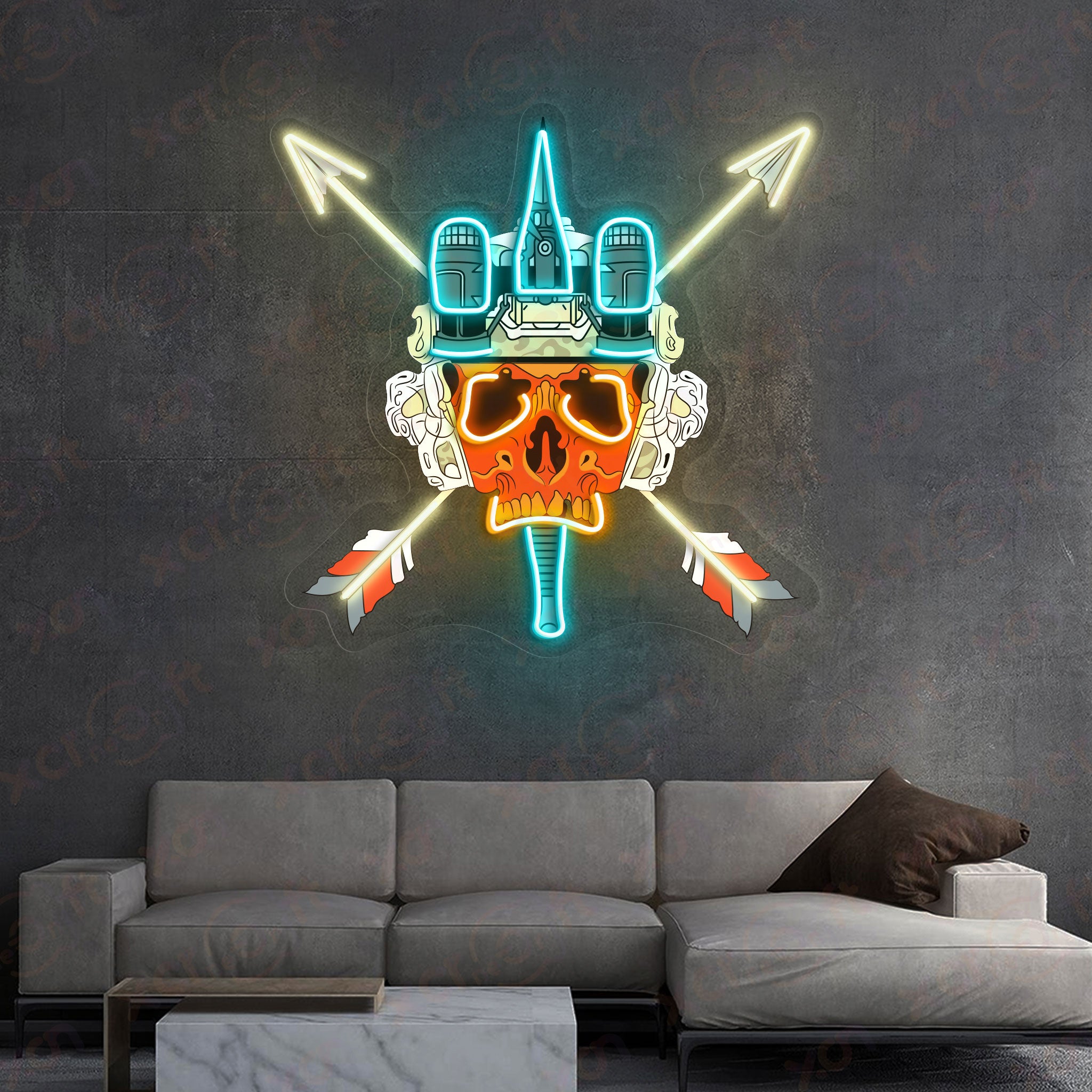 Soldier Skull High-quality Neon Signs Decorations