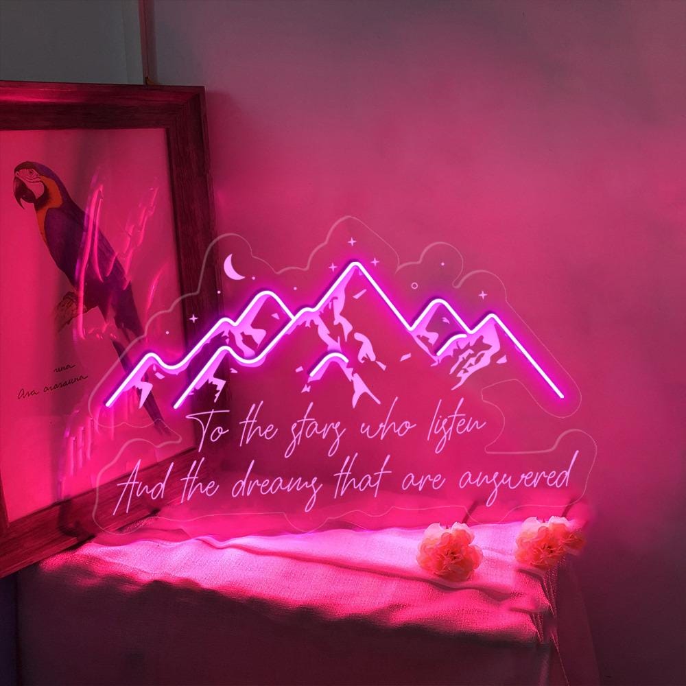 To The Stars Who Listen And The Dreams Neon Sign