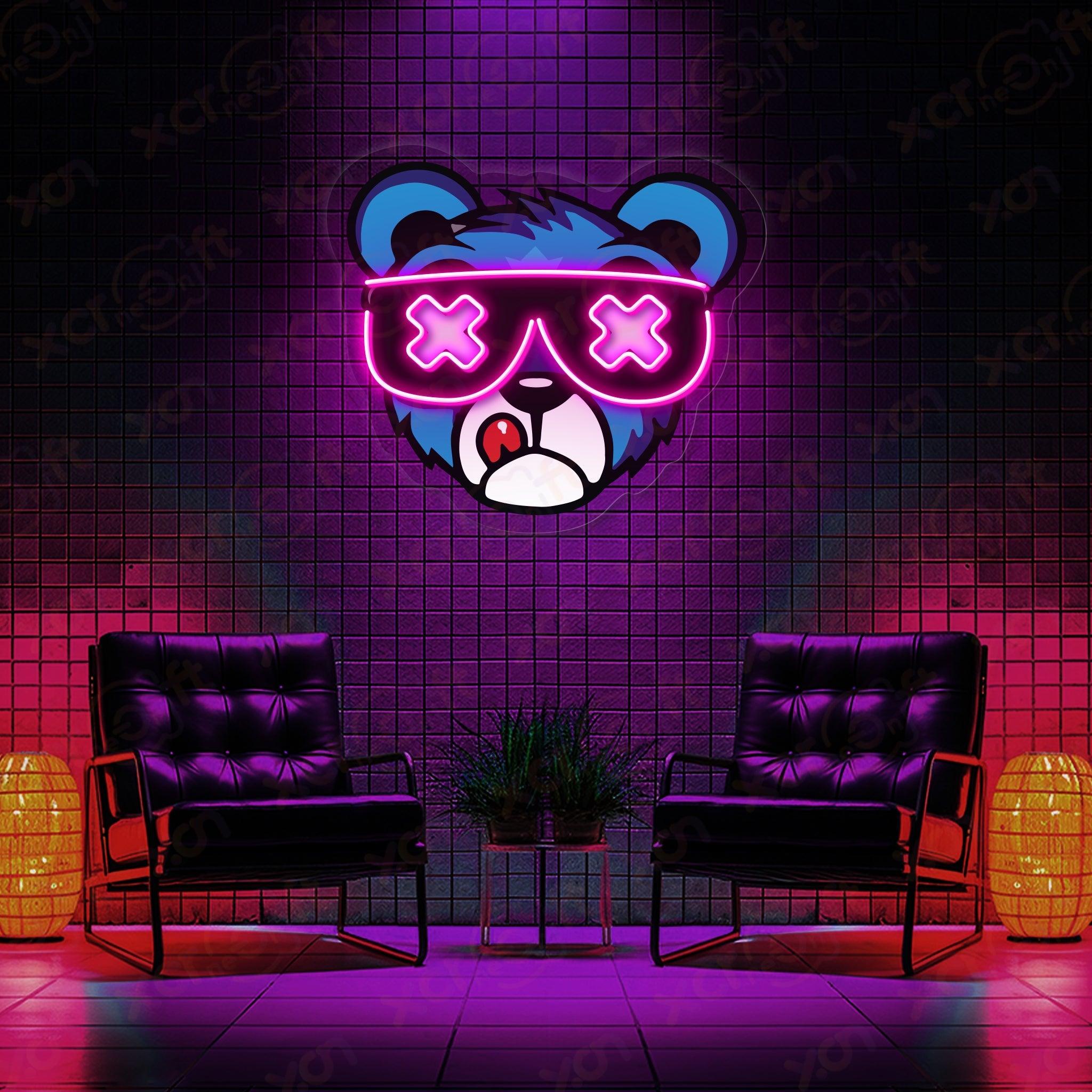 Dope Bear II UV Printed LED Neon Sign