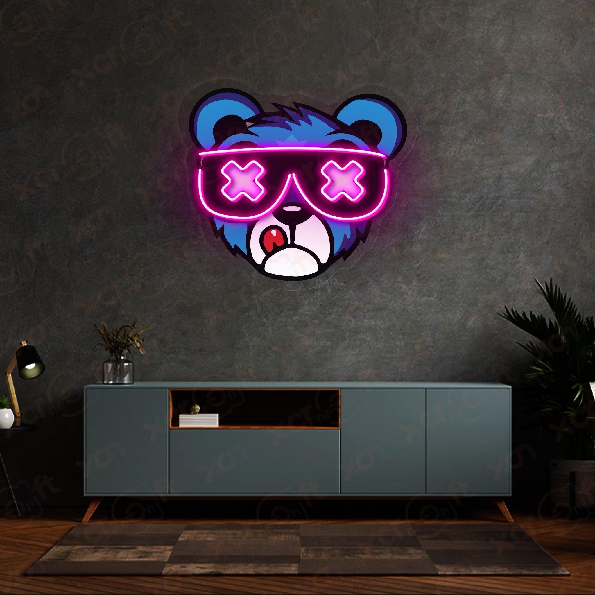 Dope Bear II UV Printed LED Neon Sign