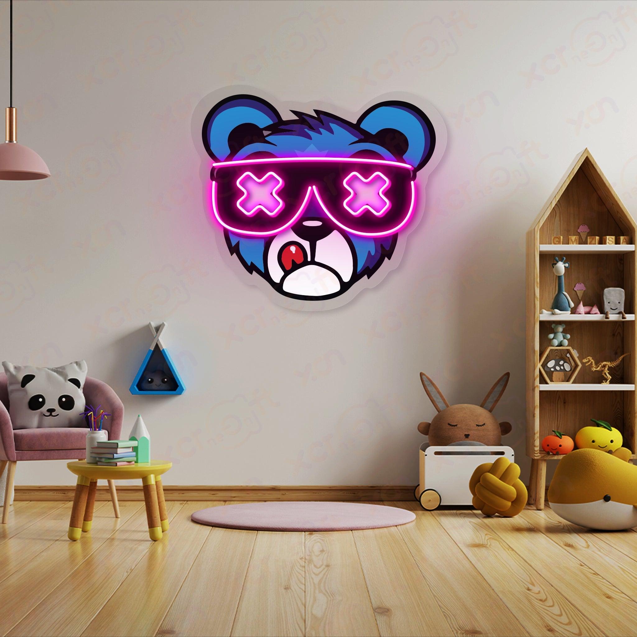 Dope Bear II UV Printed LED Neon Sign