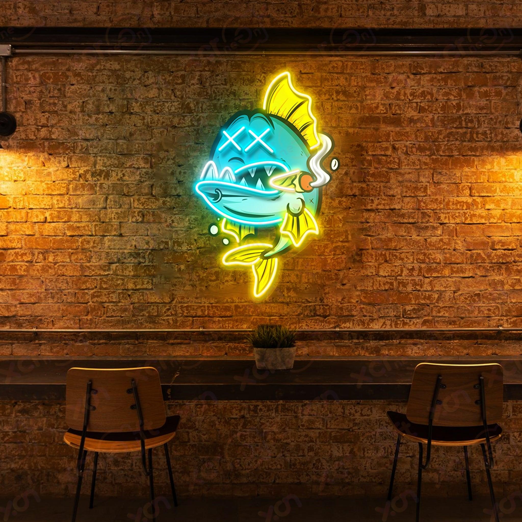 Tripping Fish LED Neon Sign