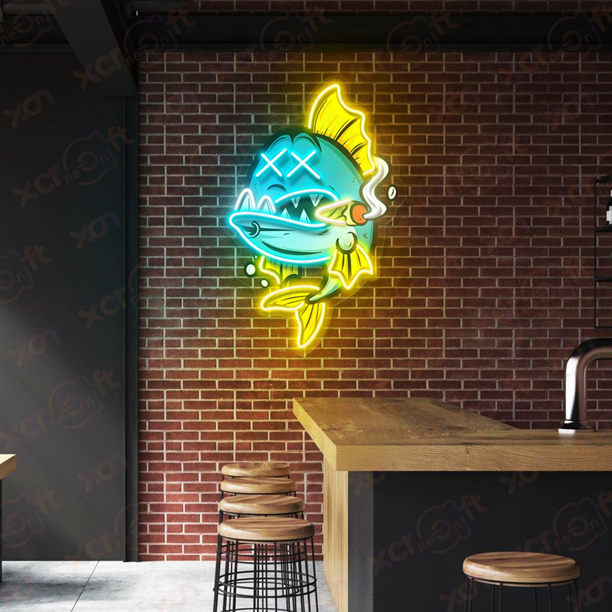 Tripping Fish LED Neon Sign