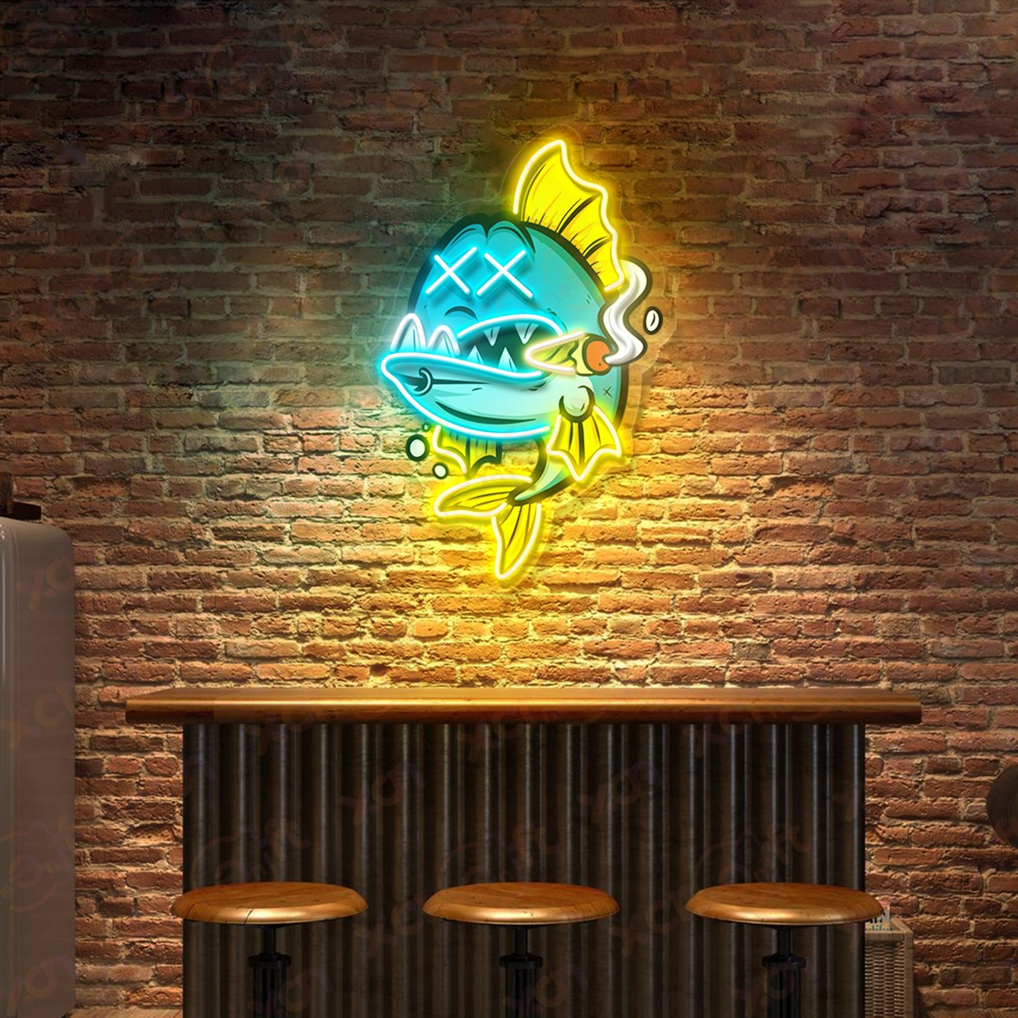 Tripping Fish LED Neon Sign