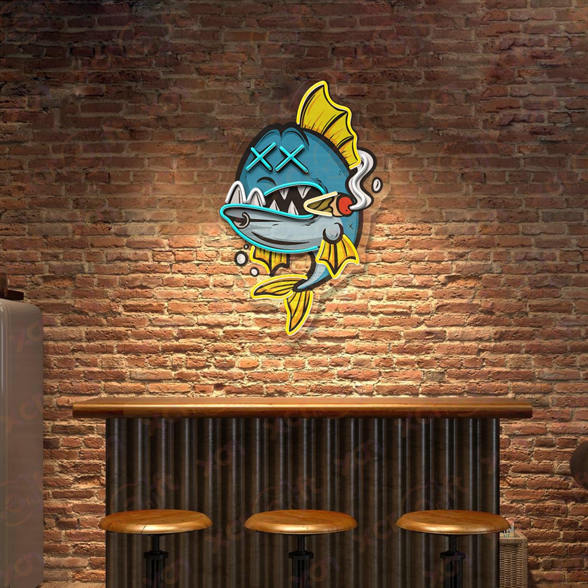 Tripping Fish LED Neon Sign