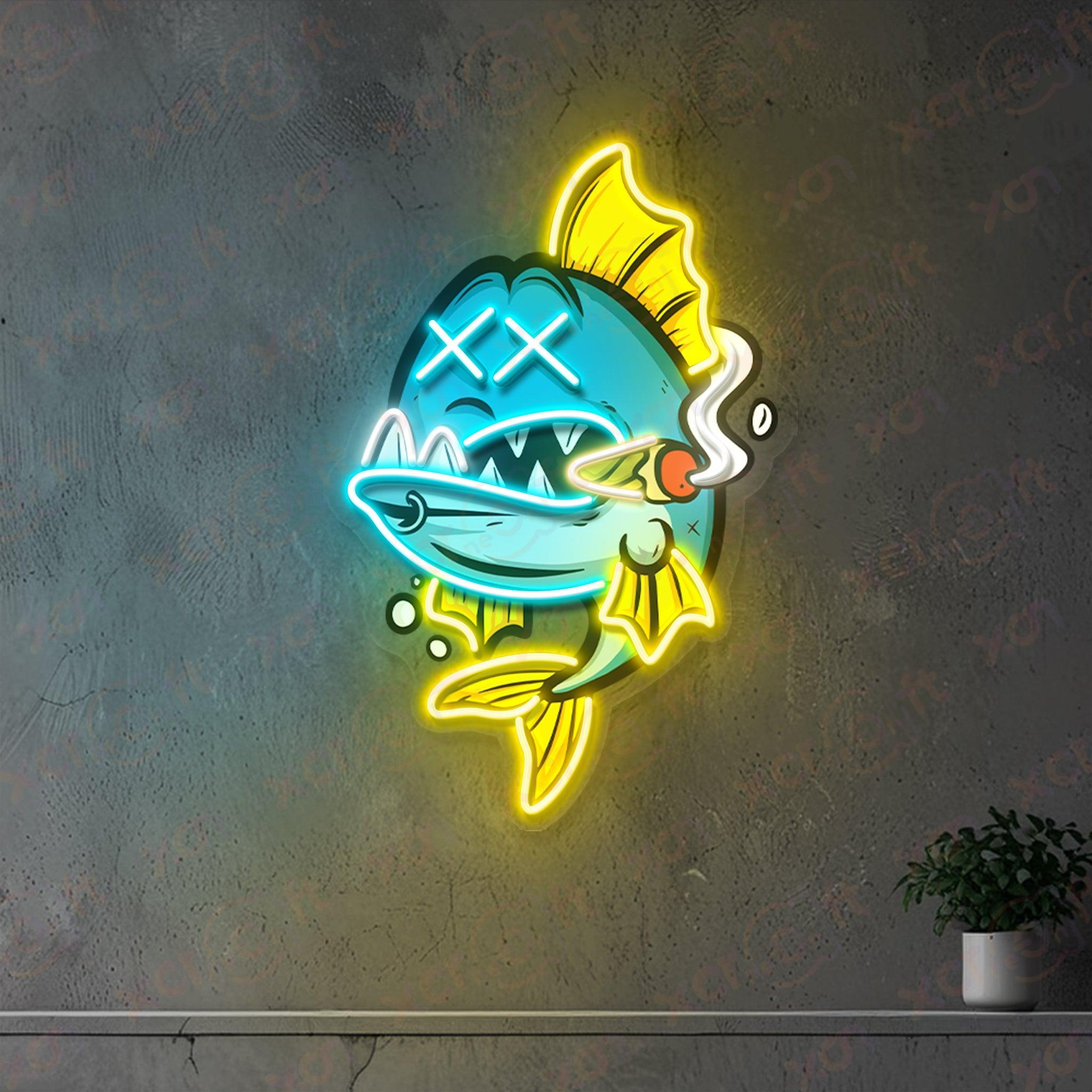 Tripping Fish LED Neon Sign