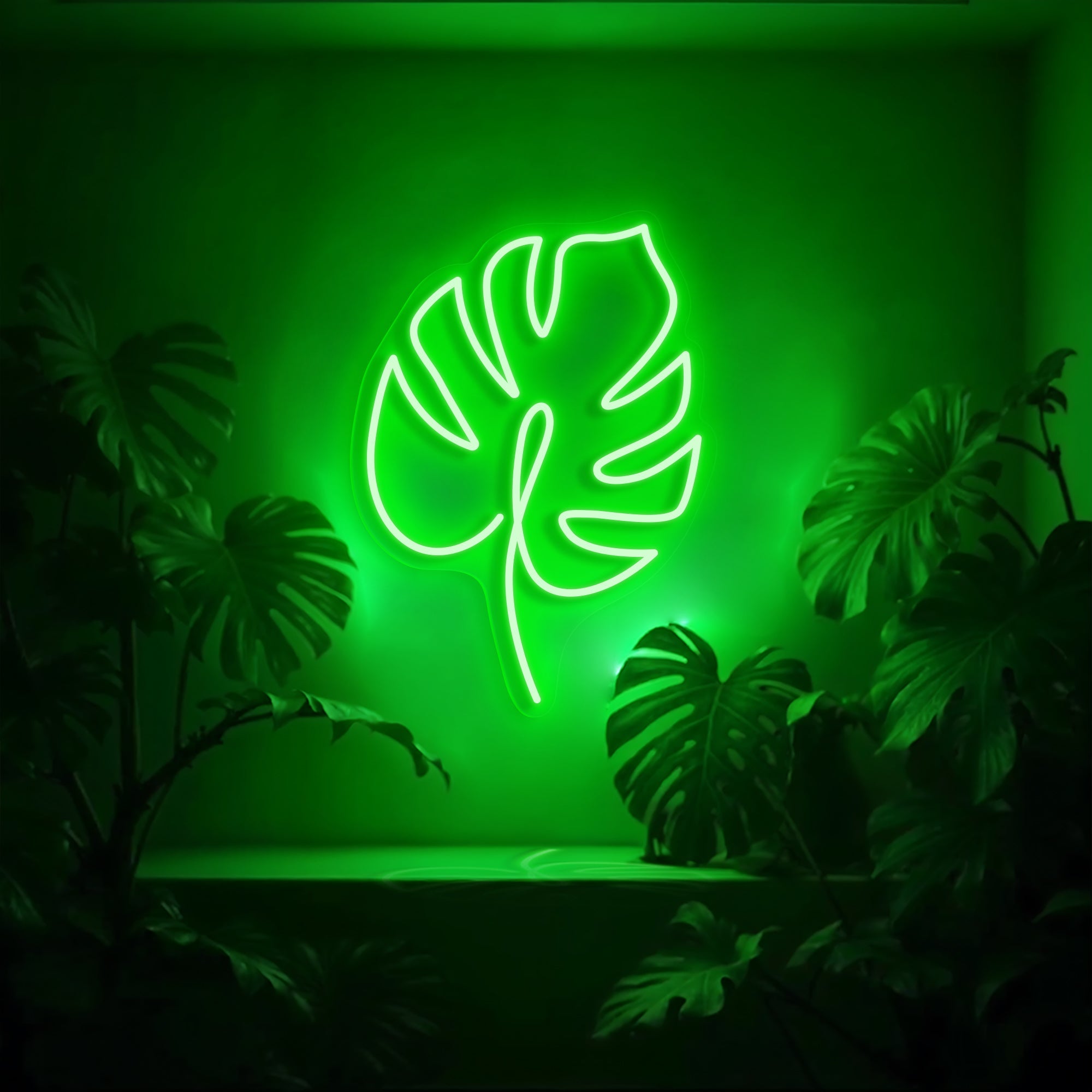 Monstera Leaf Neon Sign