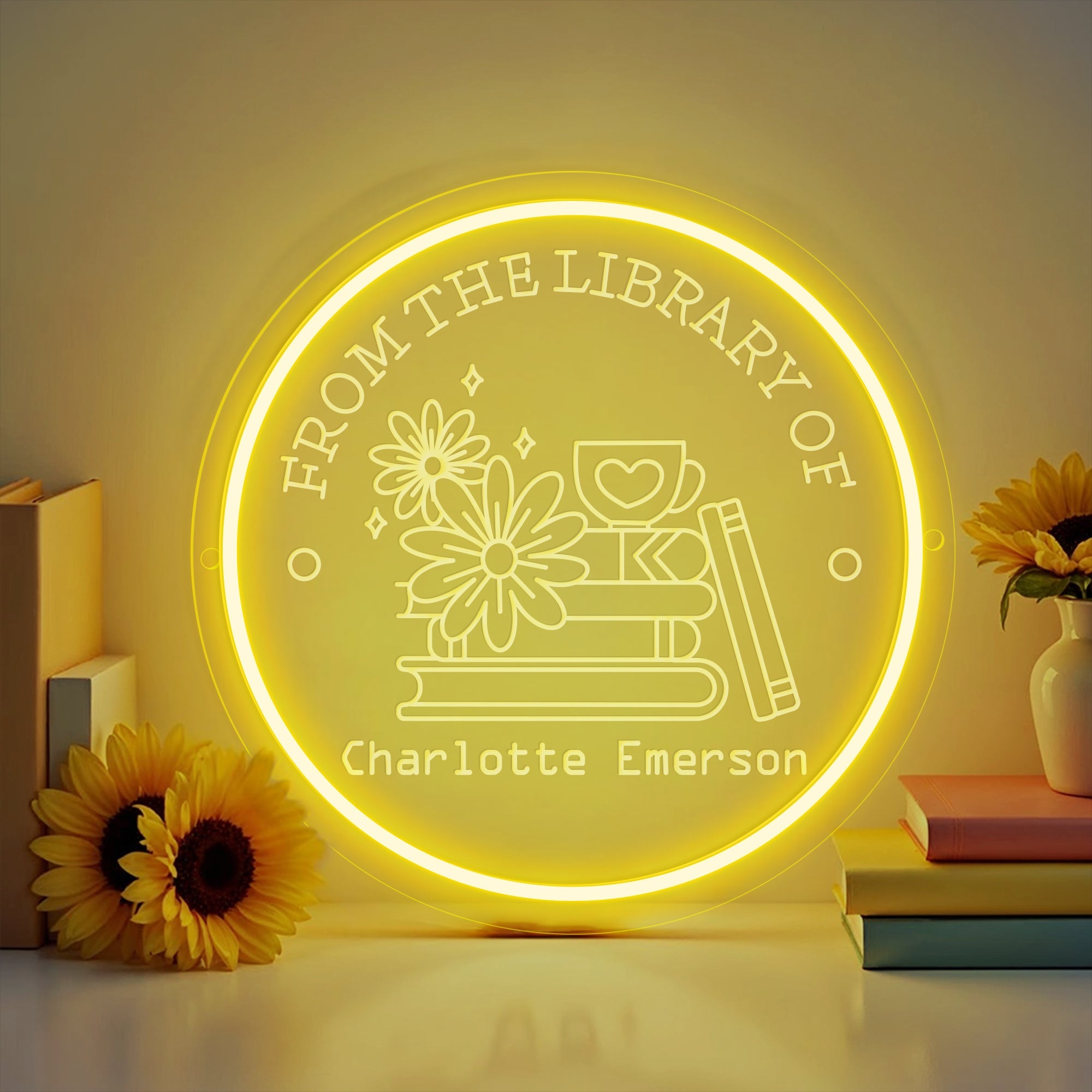 Custom Library Name Neon Sign 3