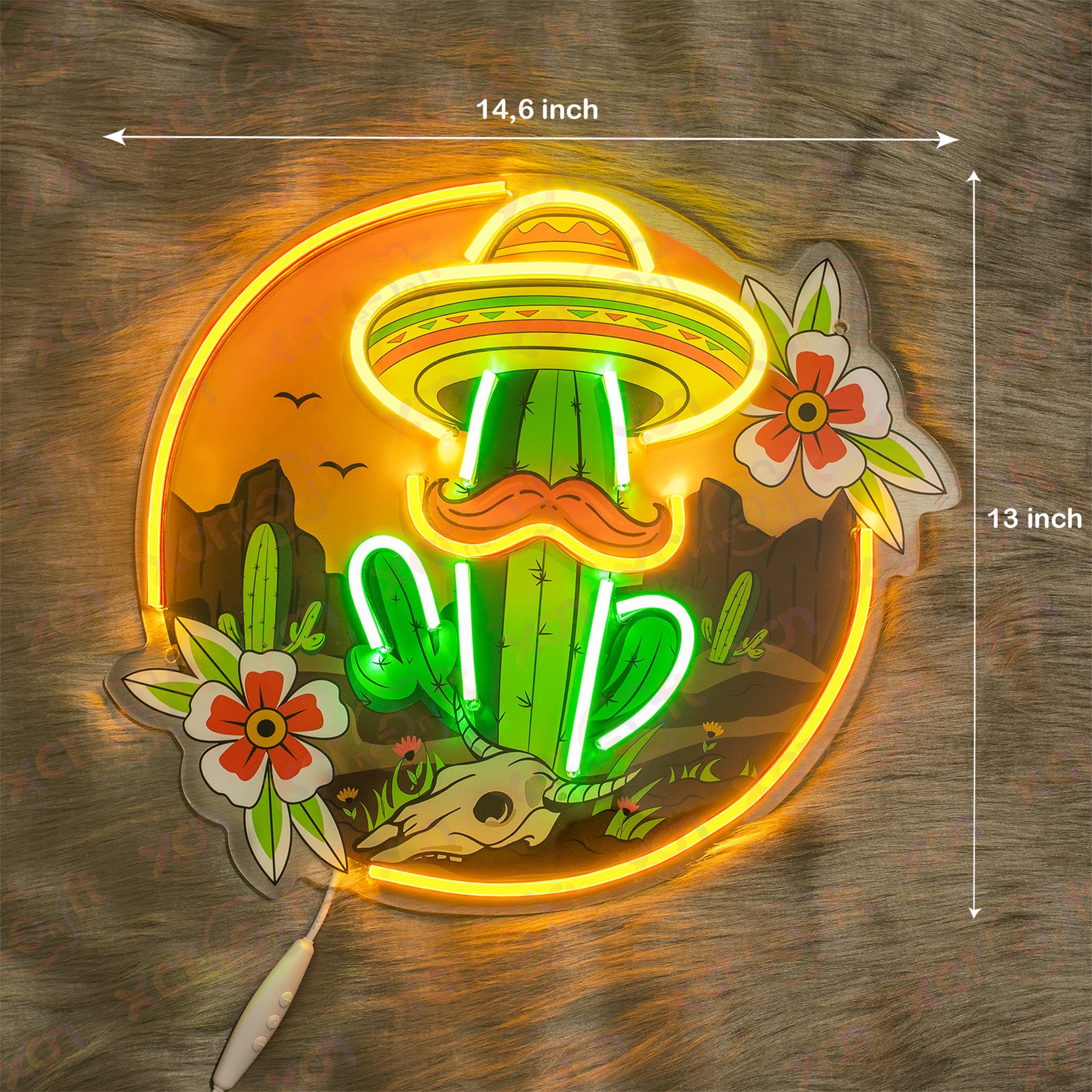 Cactus Mexican LED Neon Sign