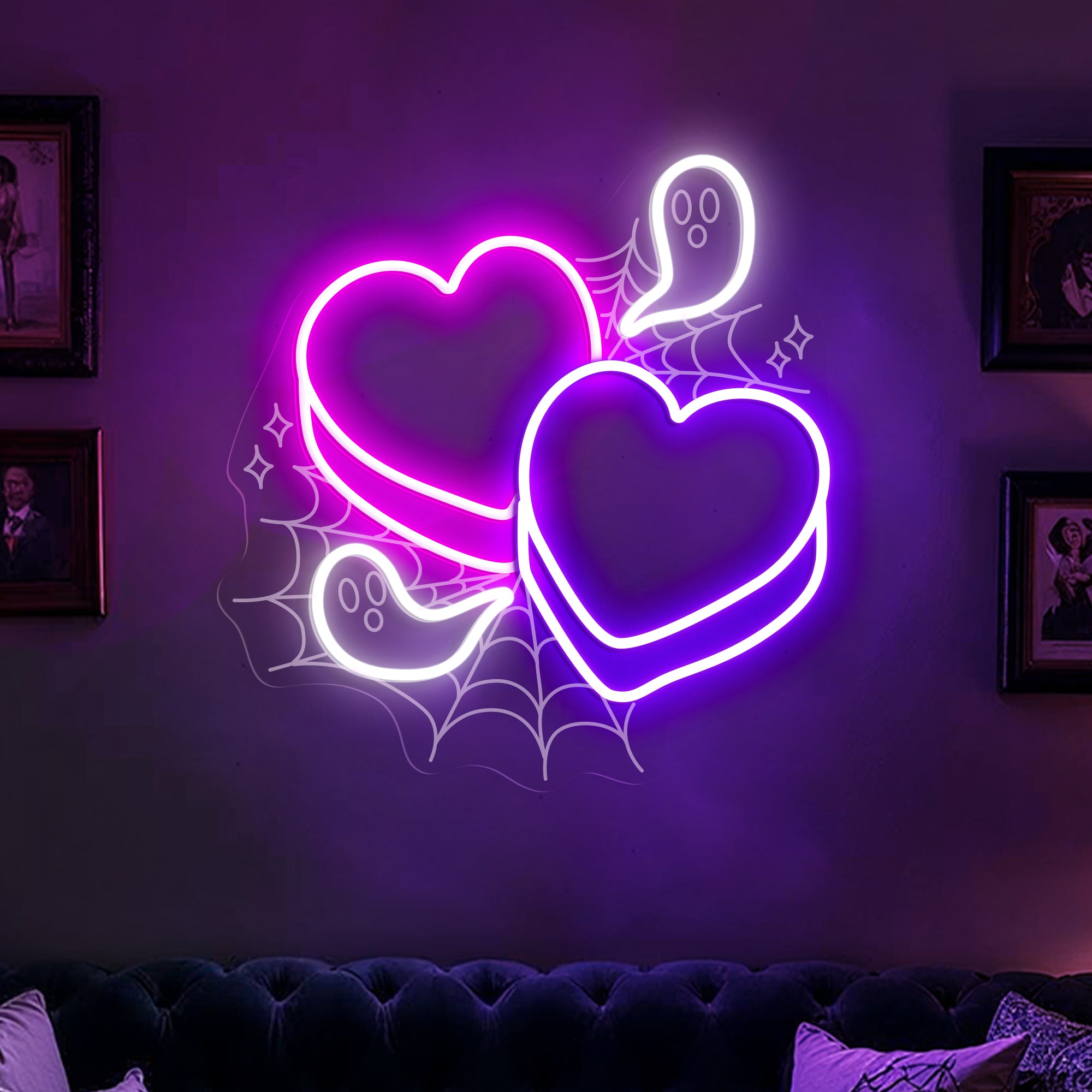 Custom Spooky Heart Neon Sign