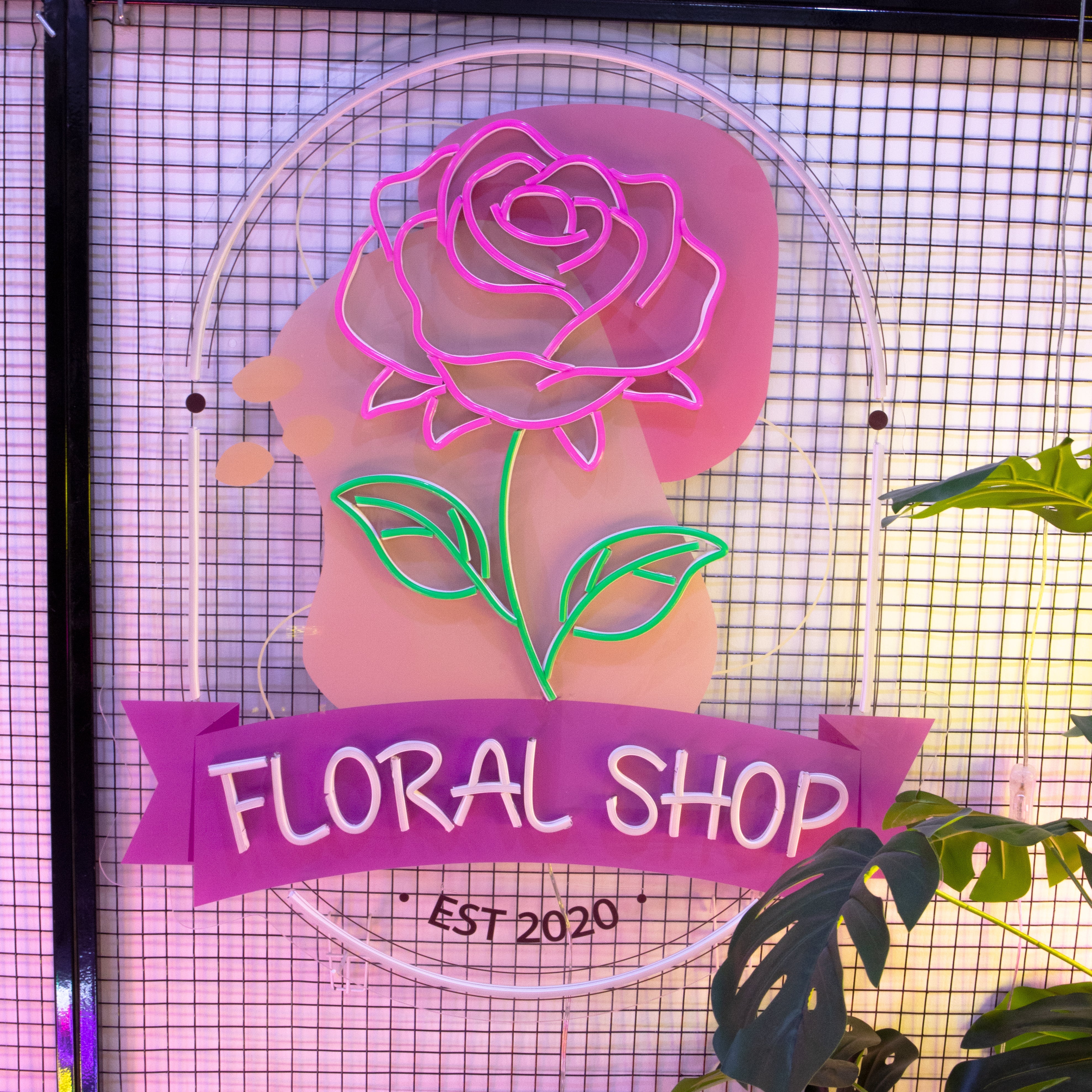 Flower Shop Logo LED Neon Sign