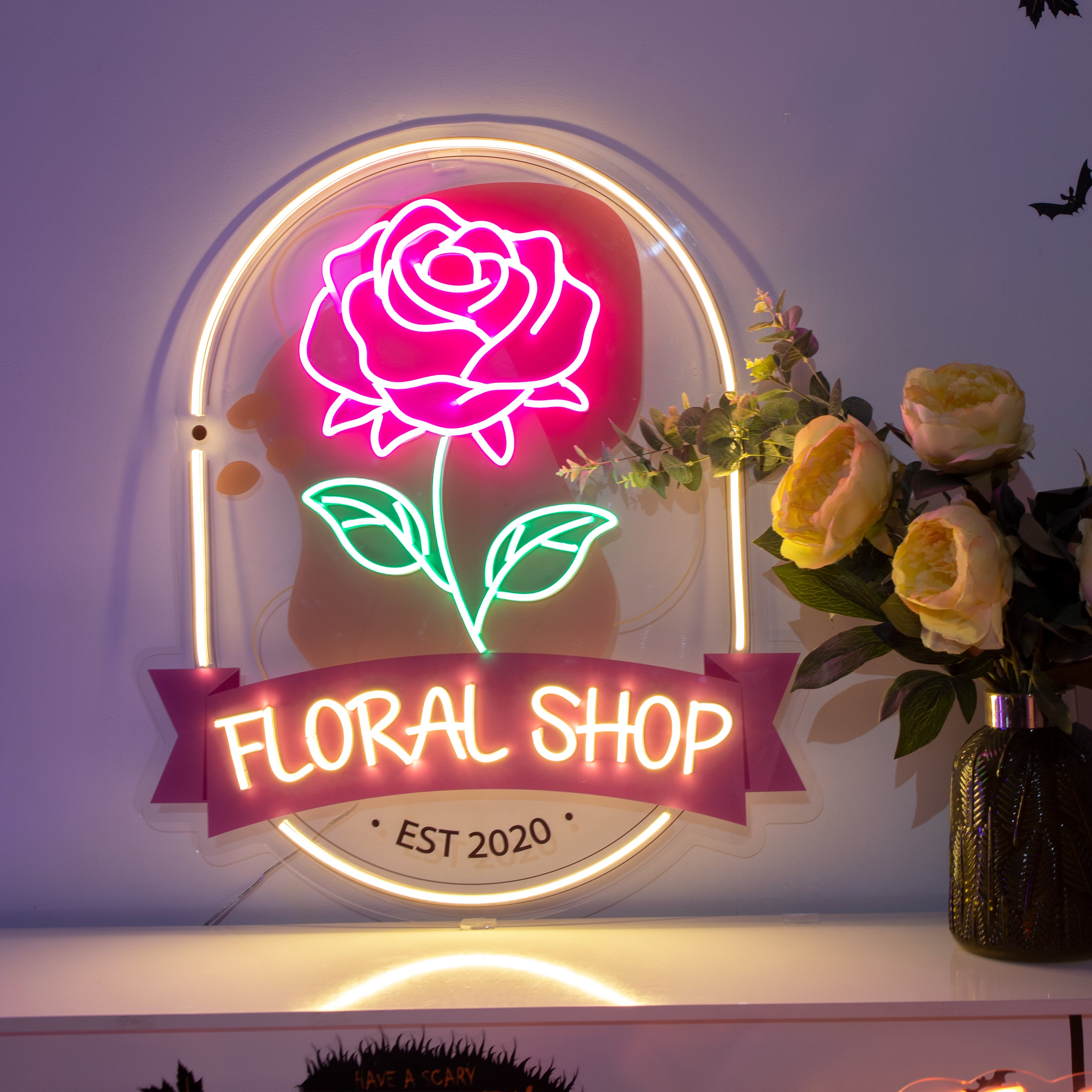 Flower Shop Logo LED Neon Sign