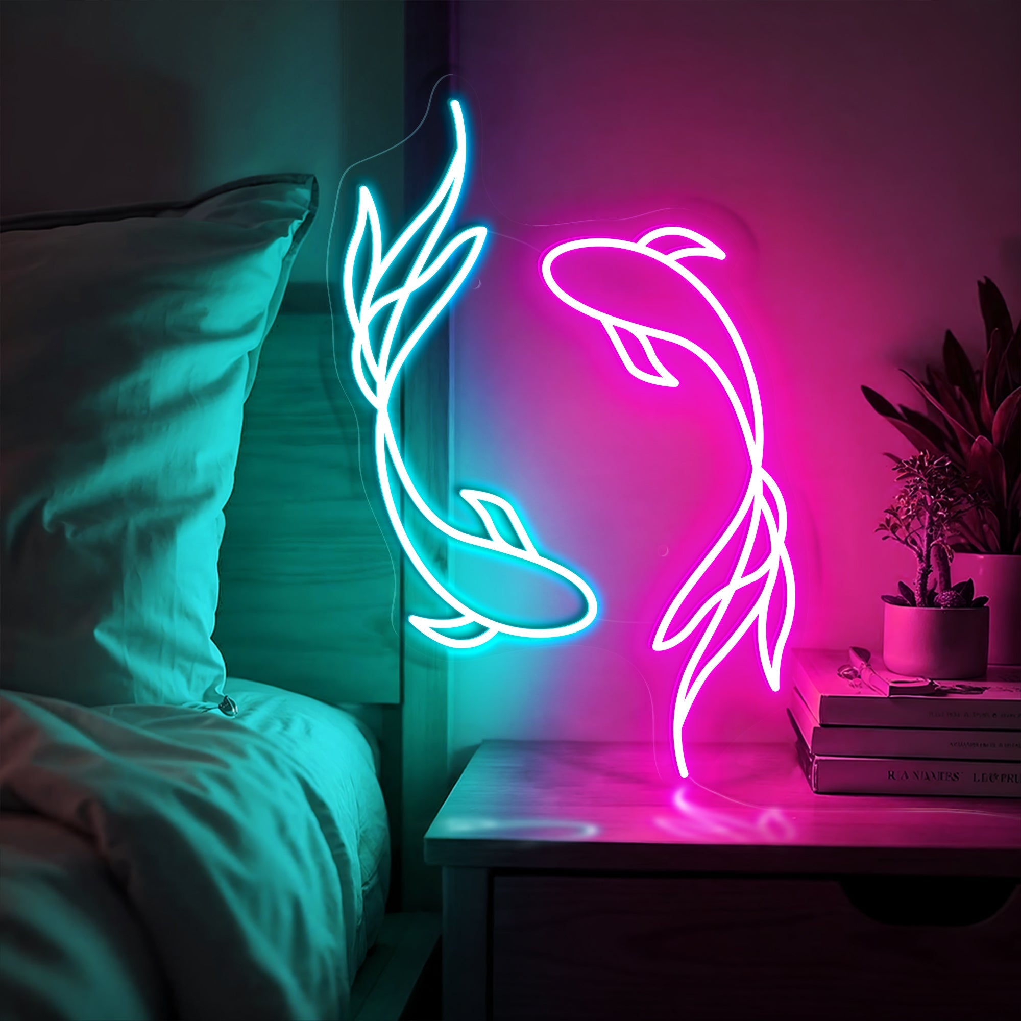 Couple Fish Neon Sign