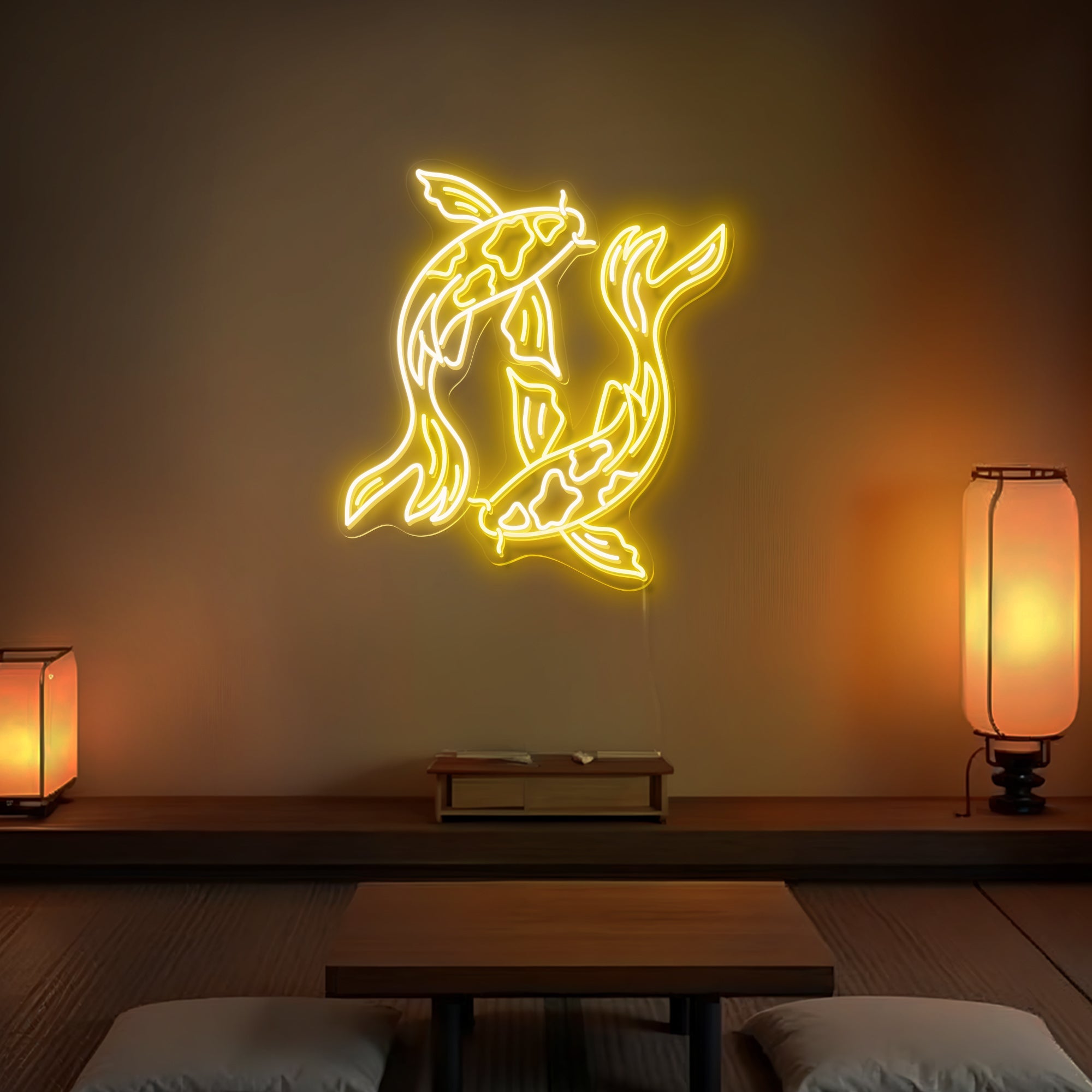 Yin Yang Koi Fish Neon Sign