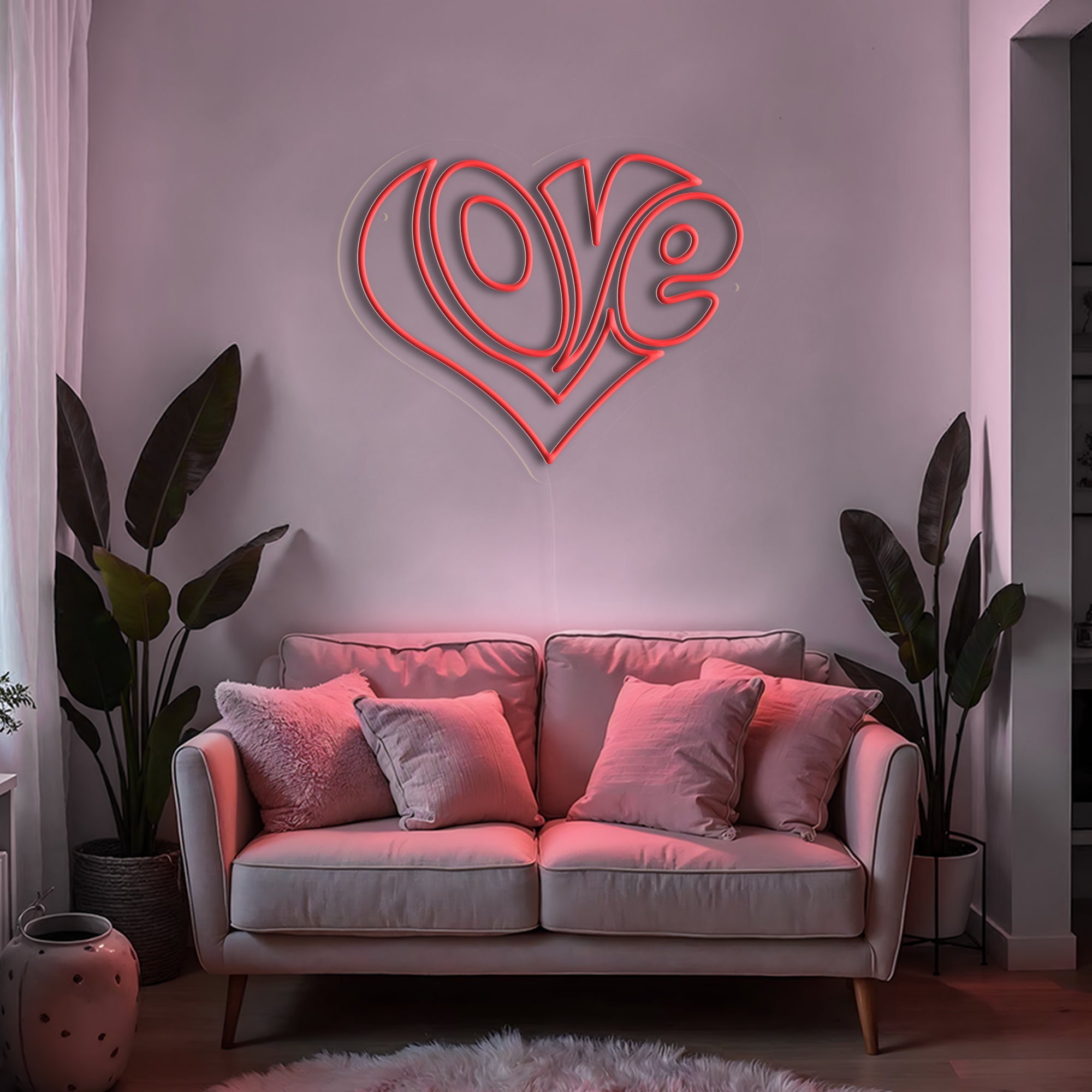 Love in Heart Neon Sign