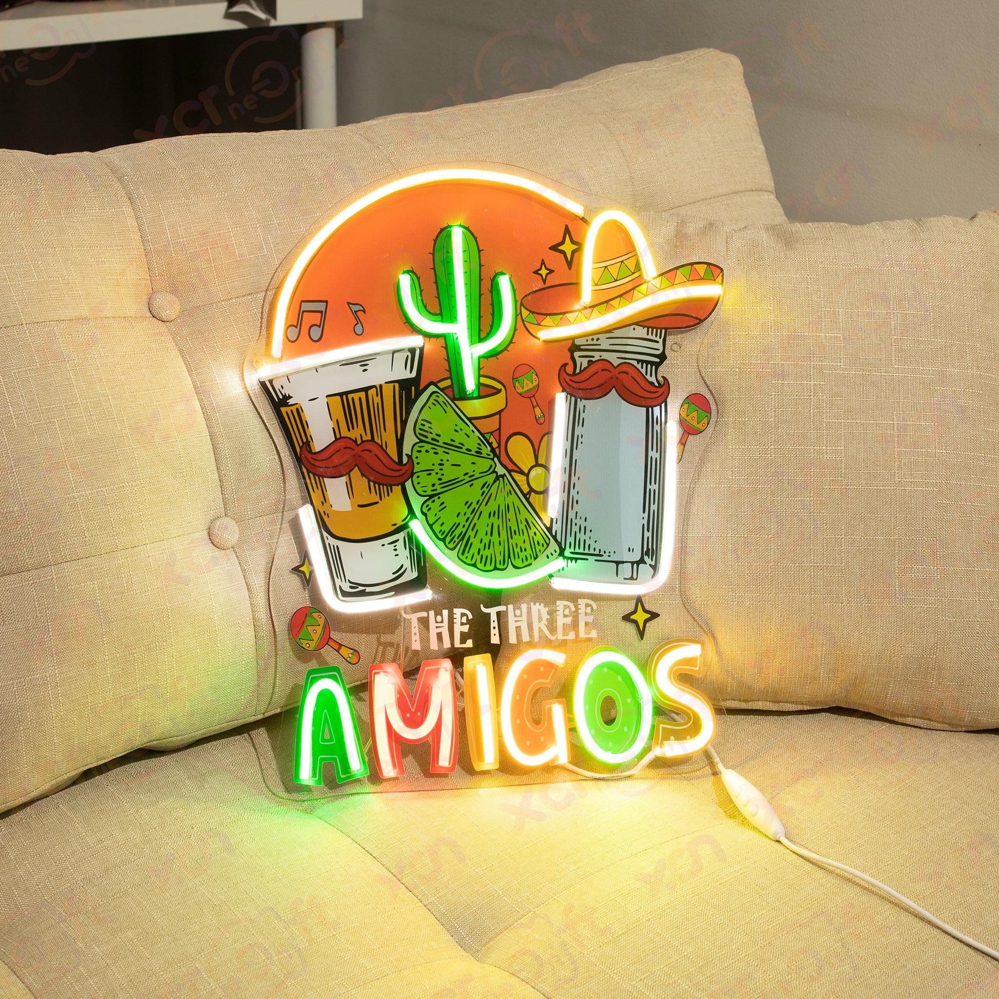 Three Amigos Printed LED Neon Sign