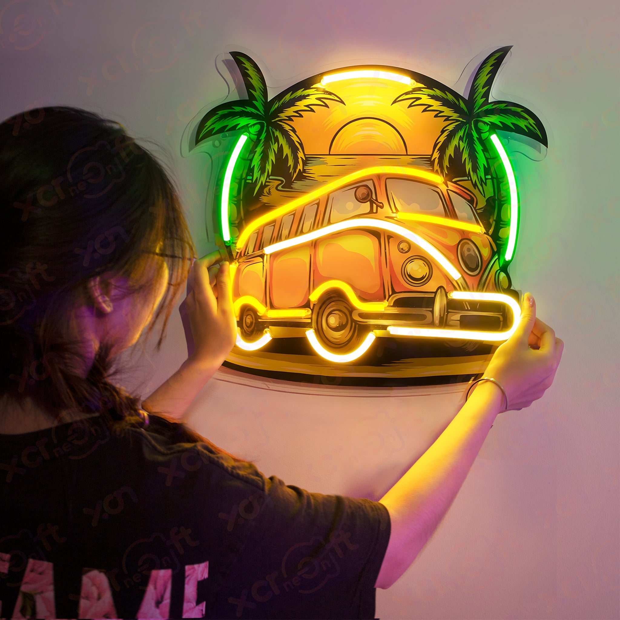 Beach Car Durable Neon Light