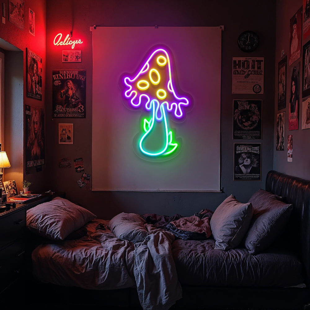 Cute Mushroom Neon Sign