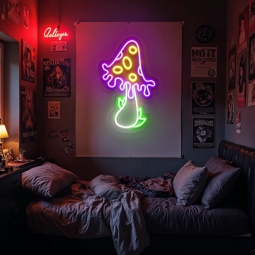 Cute Mushroom Neon Sign