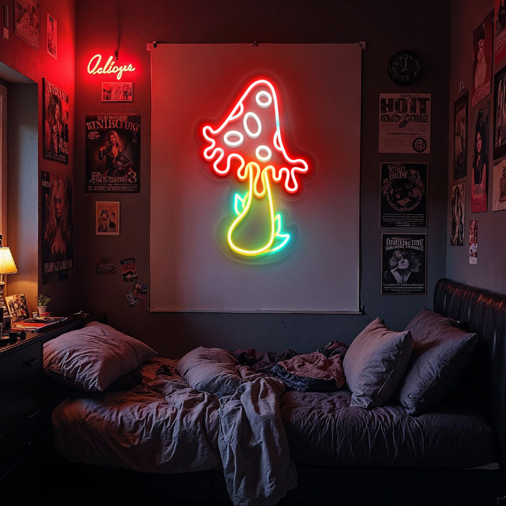 Cute Mushroom Neon Sign