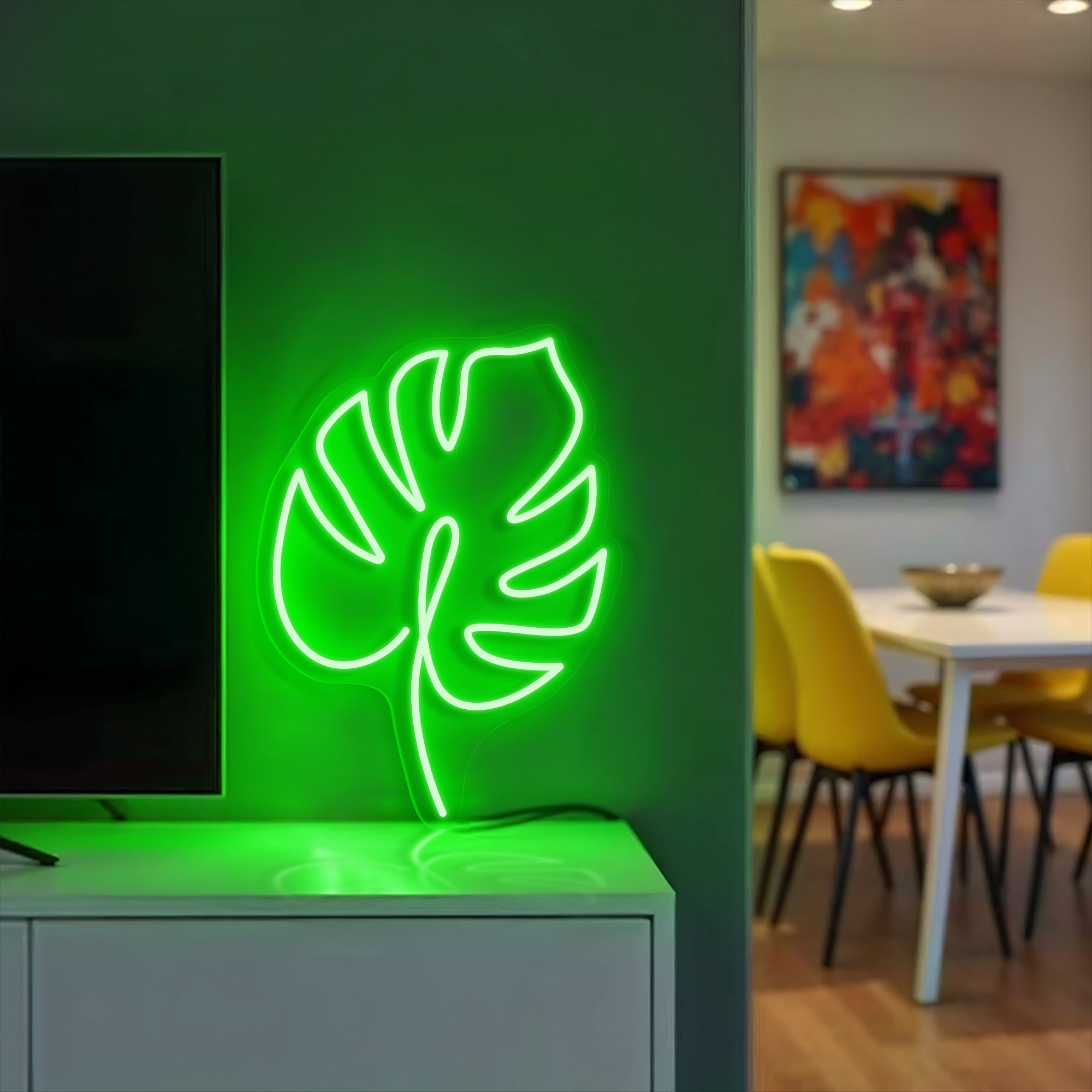 Monstera Leaf Neon Sign