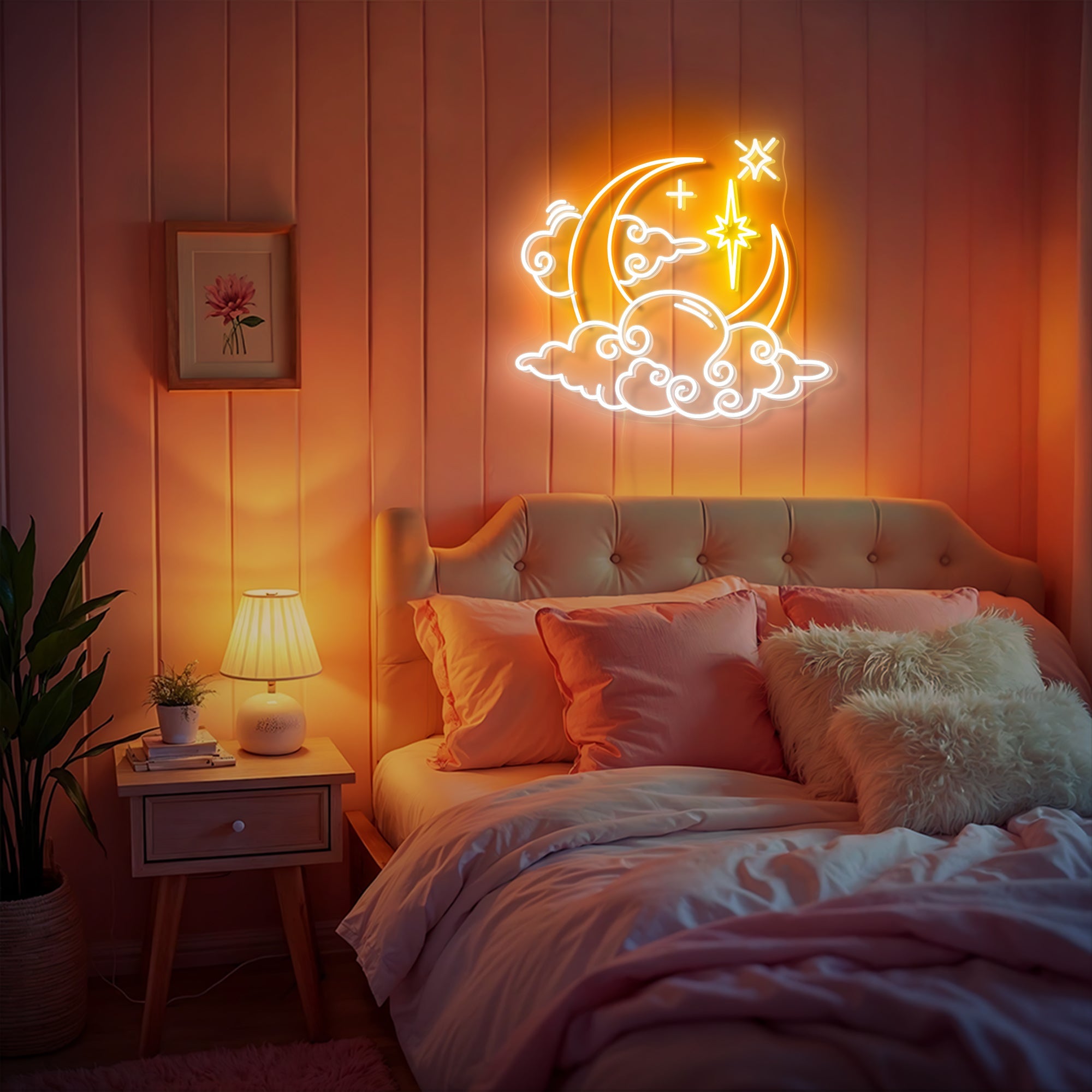 Moon Cloud Star Neon Sign