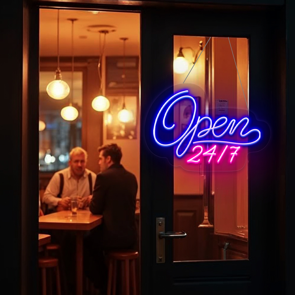 Open 24/7 Service Neon Sign