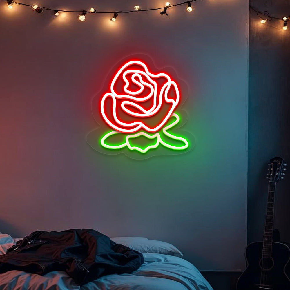 Red Rose LED Neon Sign