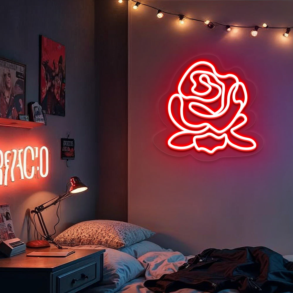 Red Rose LED Neon Sign